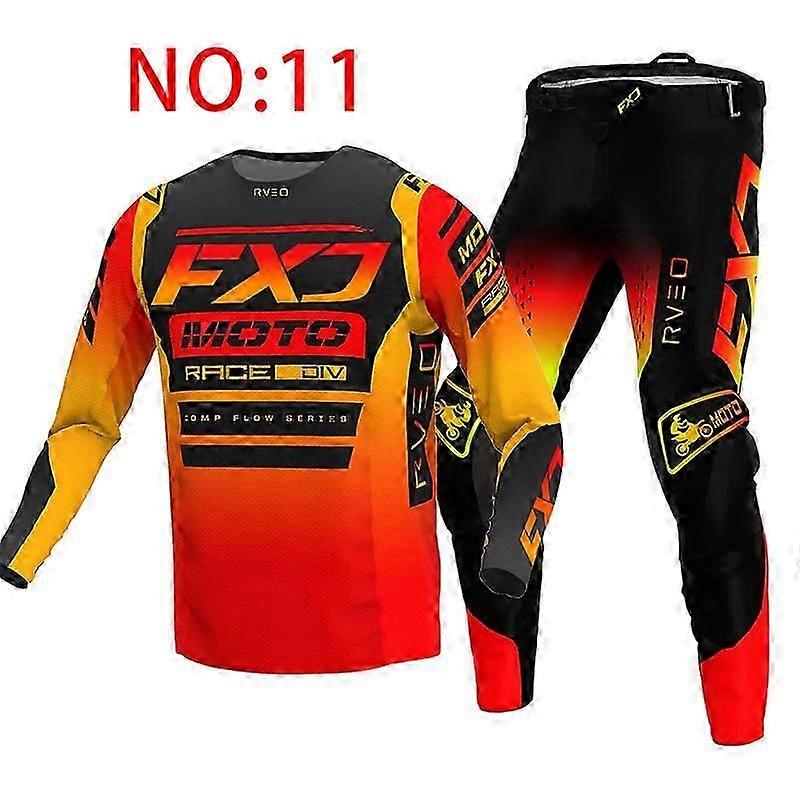 Conjunto De Equipo De Motocross Fxj Enduro, Jersey Mx, Pantalones Blancos, Ropa De Moto, Traje De Carreras Mtb, Equipo Todoterreno, Nuevo, 2024