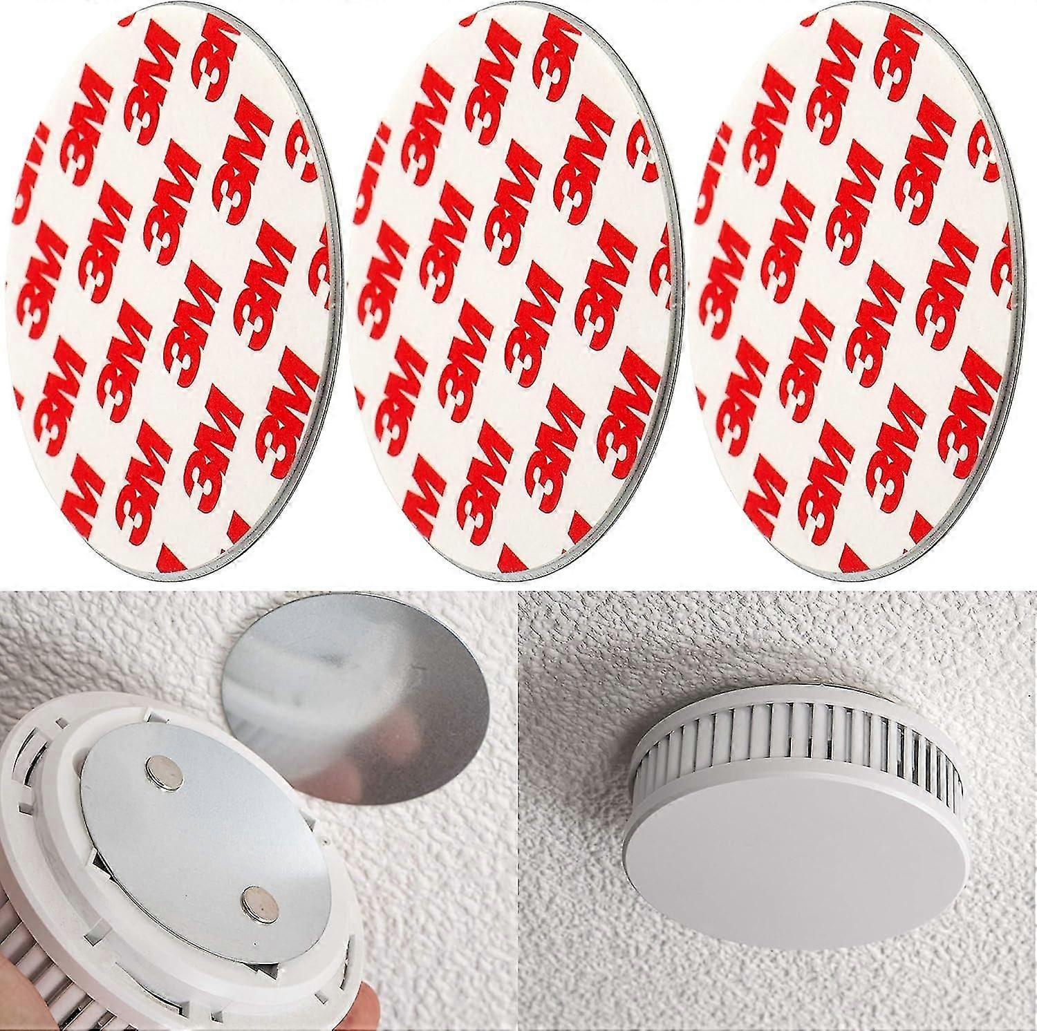 Soporte magnético para detector de humo, Pack de 3, 70 mm, Autoadhesivo