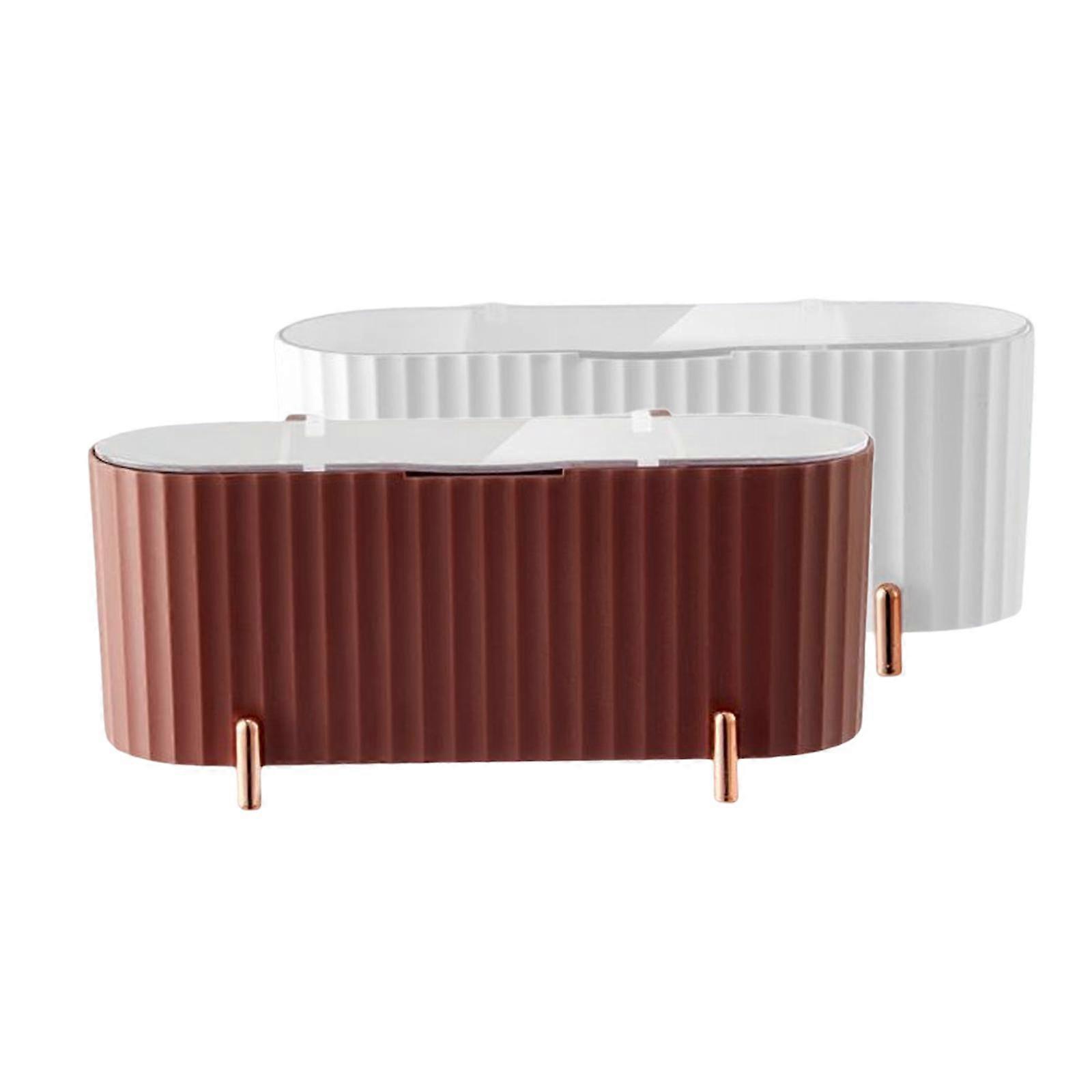 Stylish Make Up Pad Holder, Removable Divider, Unique for Desk