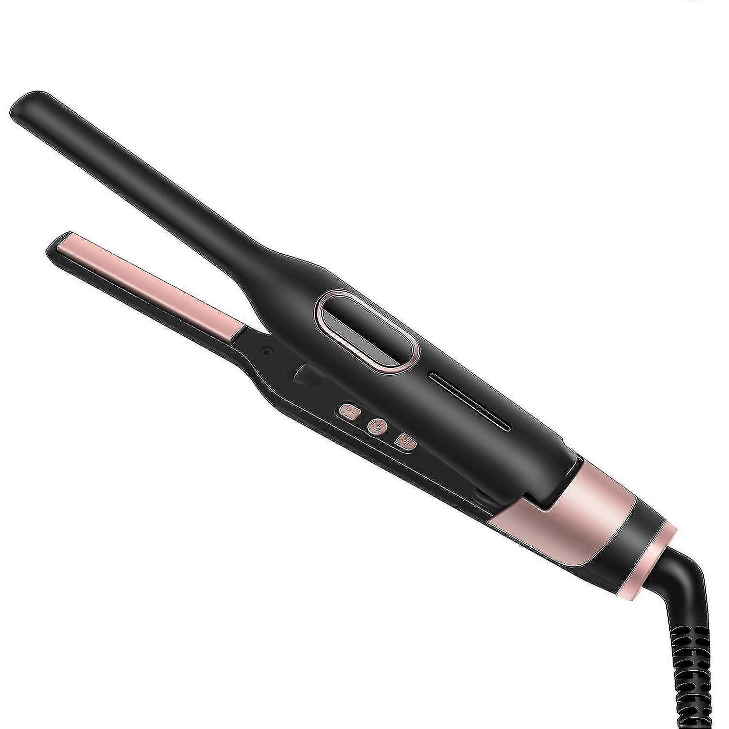 Small Flat Iron For Short Hair, Temperature Adjustable Pencil Flat Iron Quick Heating, Beard Straigh