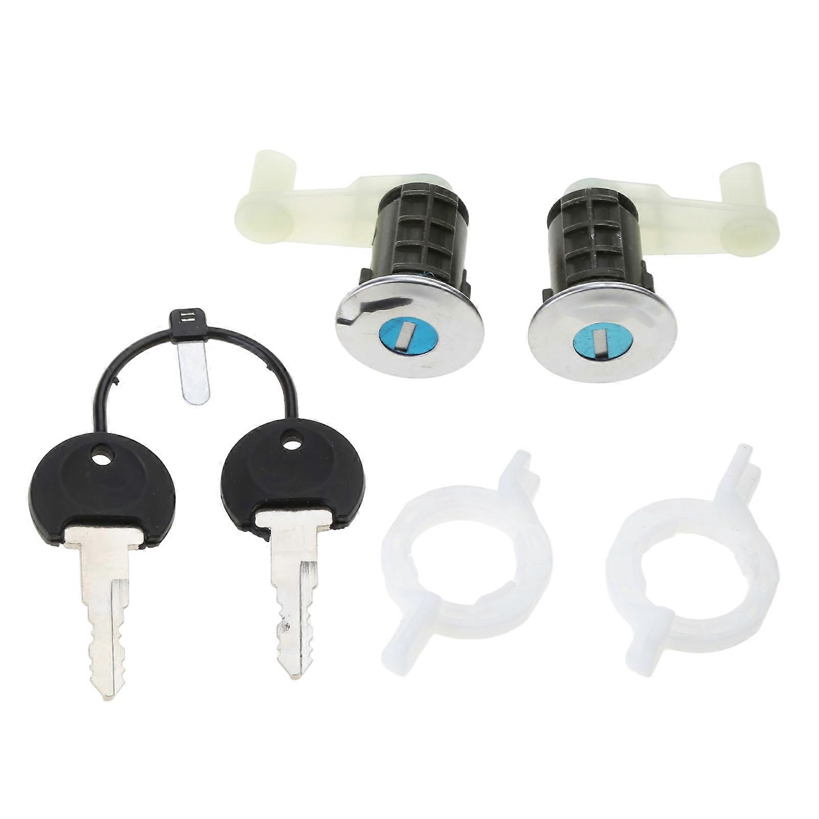 2pcs Upgrade Car Lock Cylinder Door Locking System Cylinder Keys Barrels Compatible Kit for Scenic 7701468981 7701468982