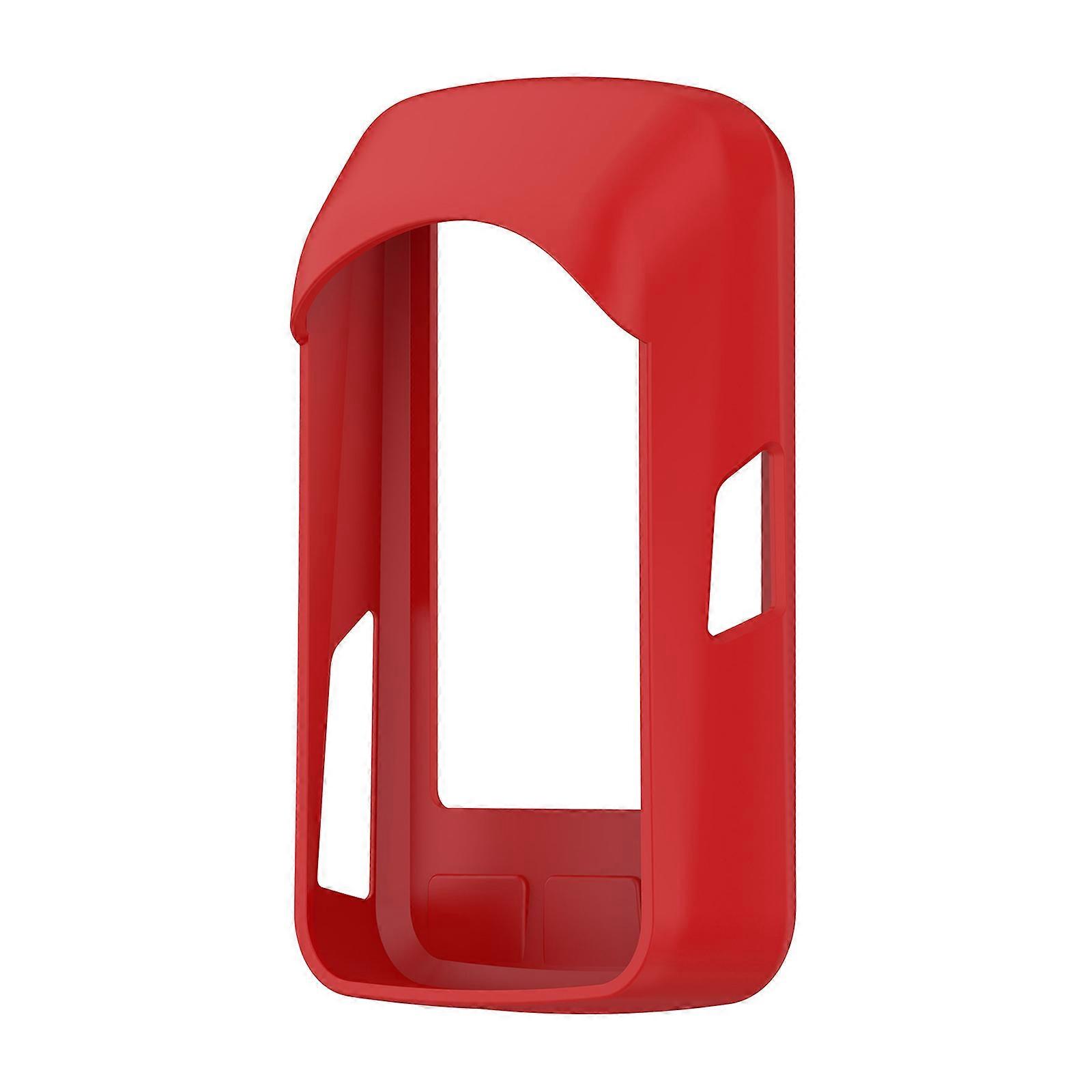 High Quality-Bicycle Computer Skin-Silicone Anti-slip Protective Case Suitable for Wahoo-Elemnt ROAM Anti-drop GPS Cover Red