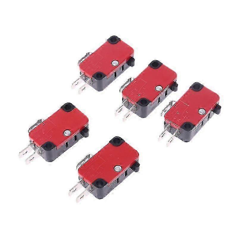 5pcs 250v 16a Safety Micro Limit Switch V-15-1c25 Roller Lever Snap Action