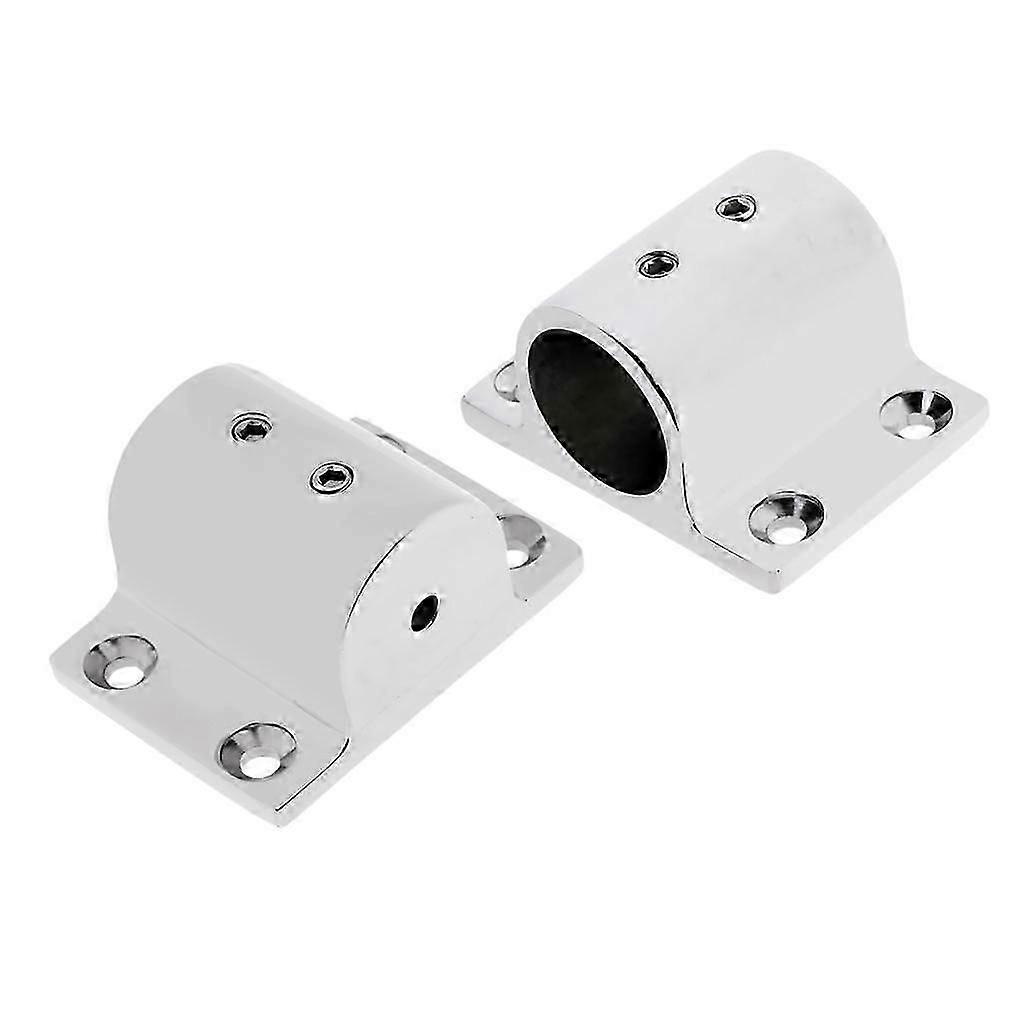 2Pcs Hand Rail Fitting 90 Degree Rectangle Base Mount Hardware for 1" Tube