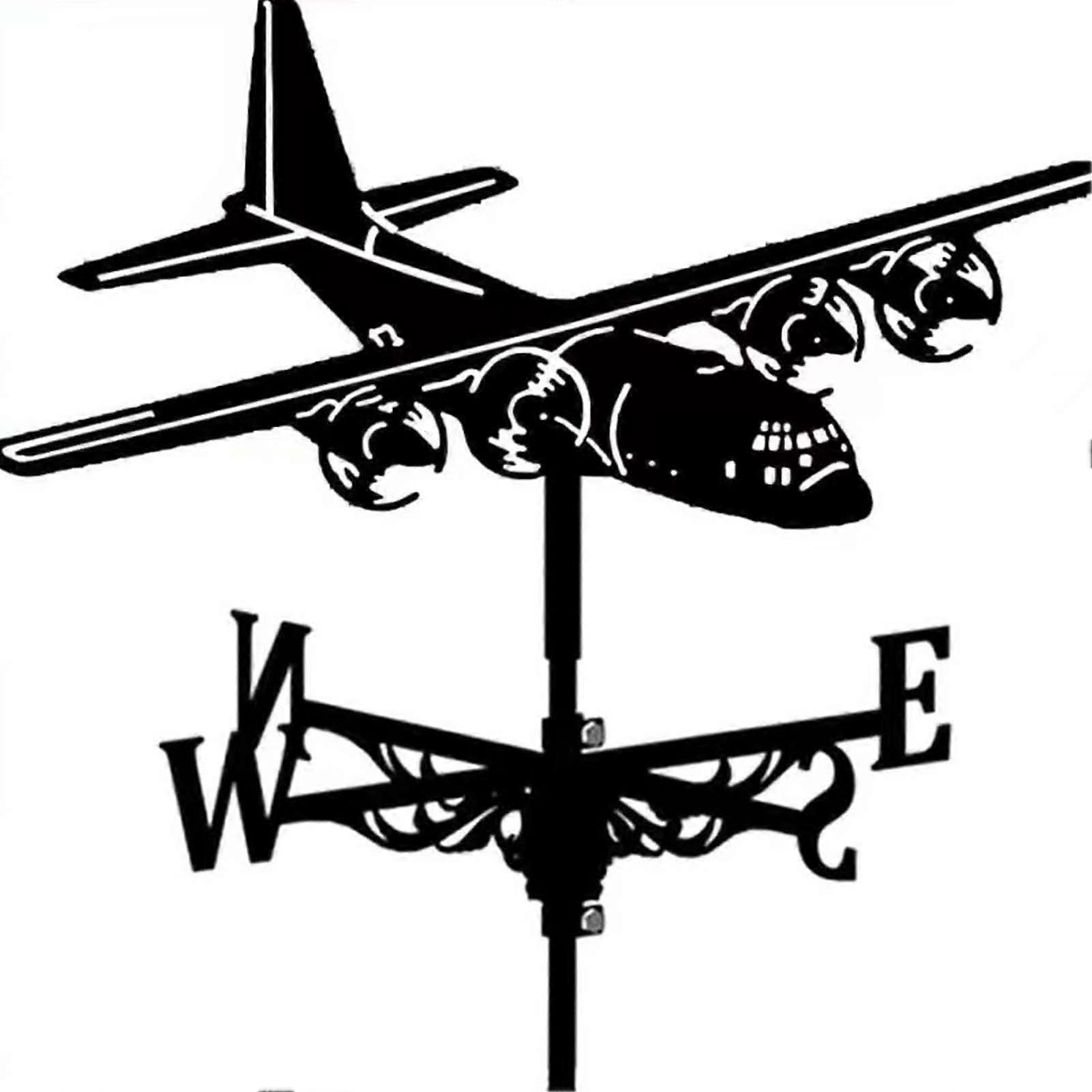 Weather vane, Retro Wind Vane, Weather vane for the roof, Wind vane garden black, for Wind Direction Indicator and Roof Decoration Freien (C)