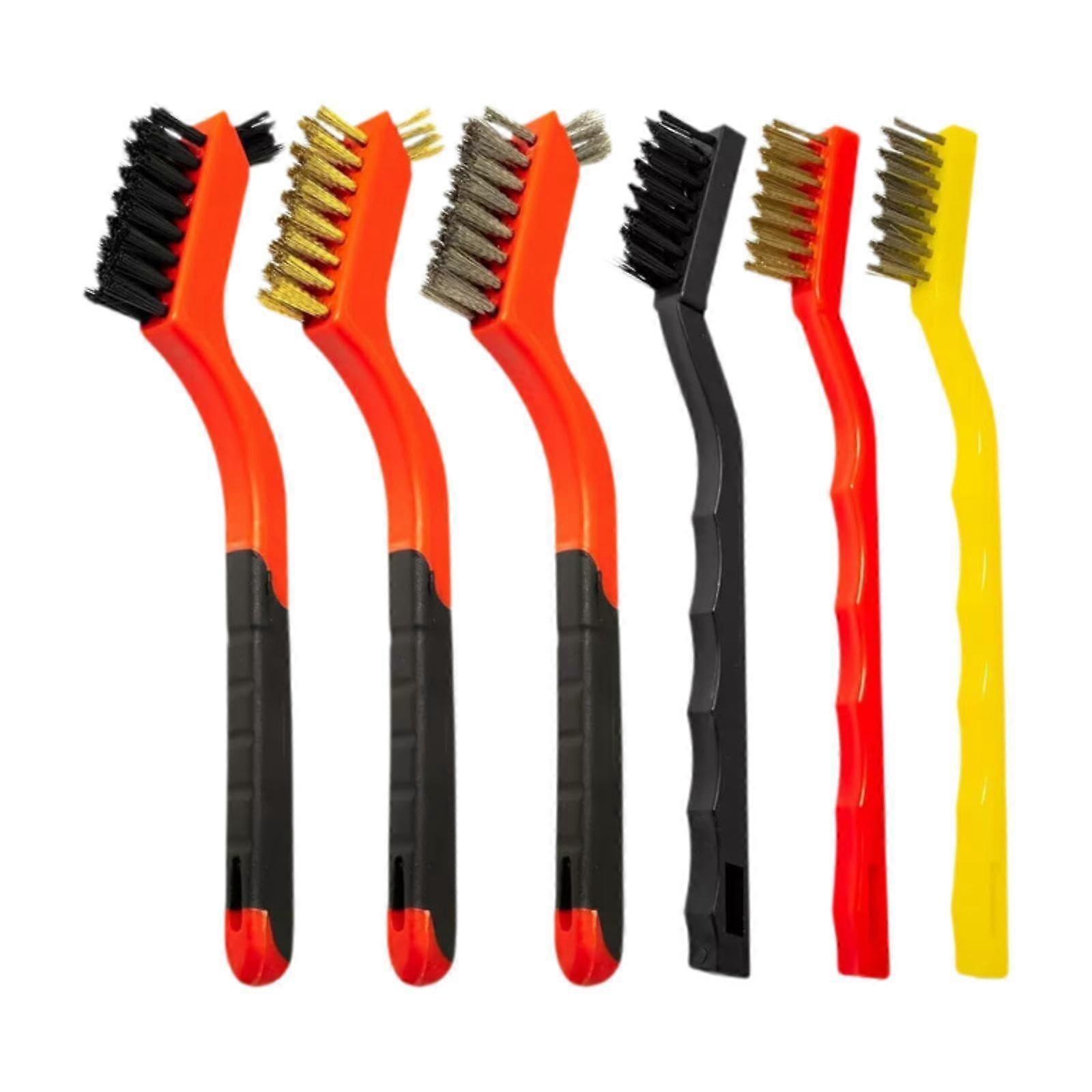 6PCS highperformance curved scrubbing brushes for cleaning grills