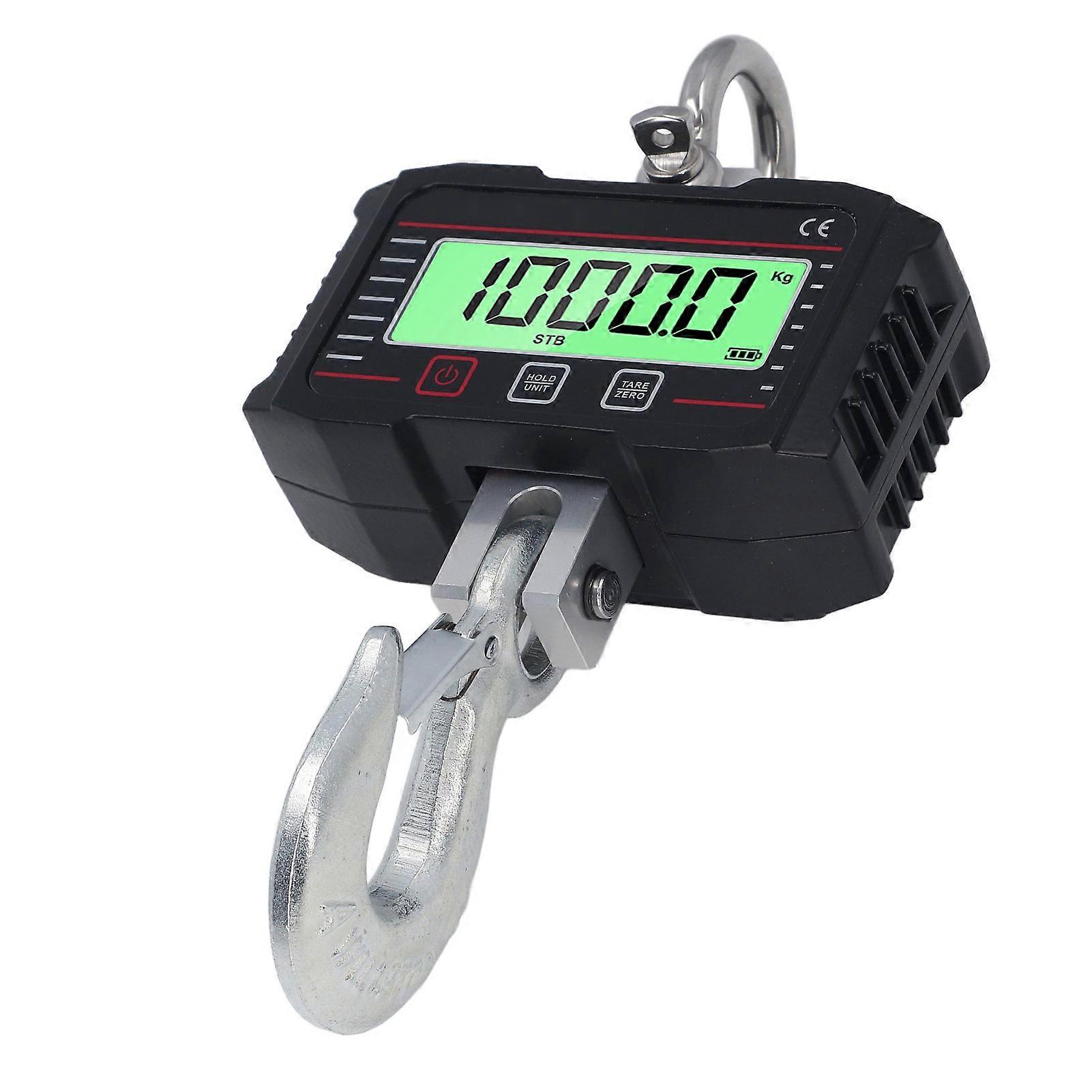 Digital Crane Scale 2000KG 4400LBS 3 Units LCD Backlit Display Industrial Hanging Scale with Remote Control 