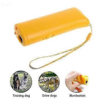 2025 3-in-1 Ultrasonic Dog Repeller - Anti-Bark/Training Device with LED Flash & 9V Battery (25KHz Safe)_MM2