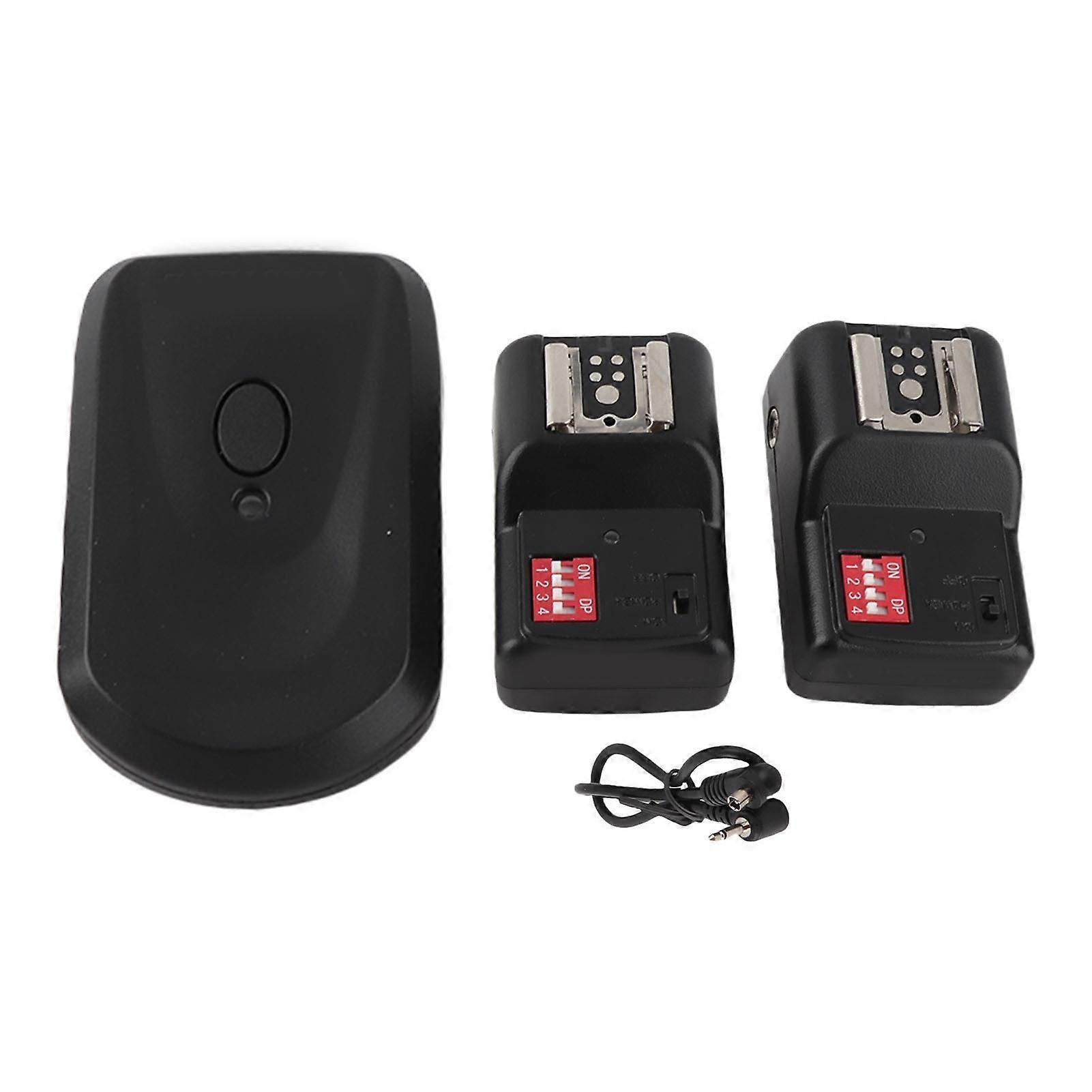 Wireless Flash Trigger Set: 433MHz, 16 Channels, 30m Range, Includes Transmitter & Receivers