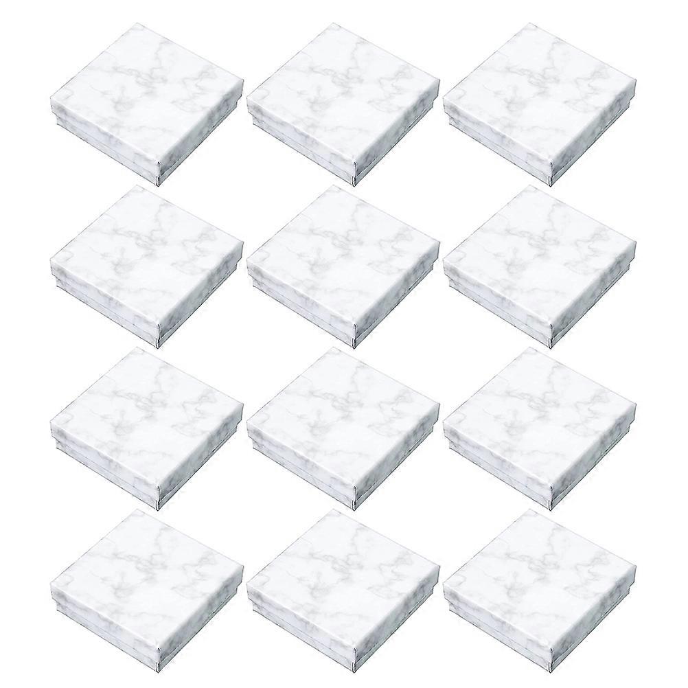 Here's a well structured product description for your **12pcs Marble Pattern Cardboard Jewelry Boxes**:
### **12pcs Marble Pattern Cardboard