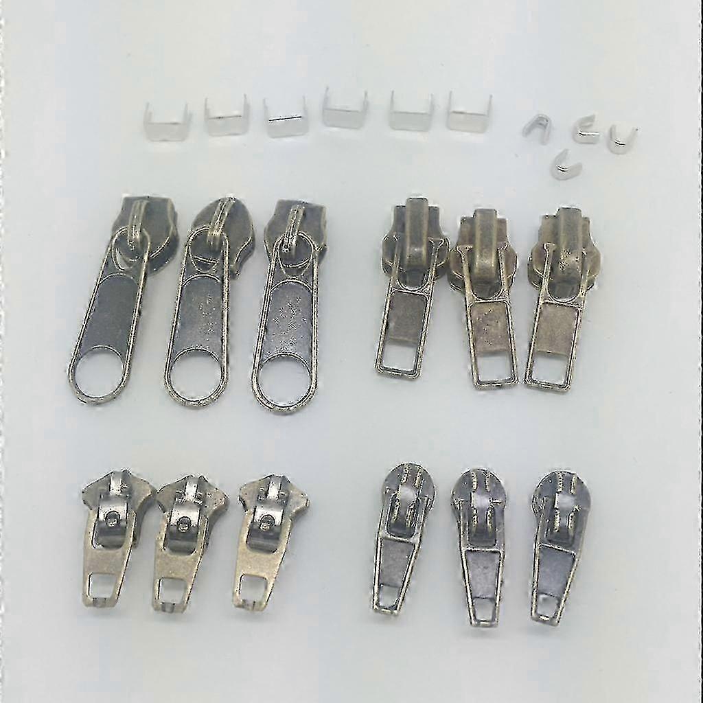 22pcs/set Zip Slider Spiral Zip Fix Zipper Repair Pull for Certain Brands