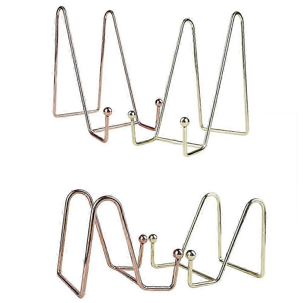 4Pcs Photo Frame Bookshelf Storage Rack Iron Bracket Book Display Rack Decorative Plate Rack Bracke