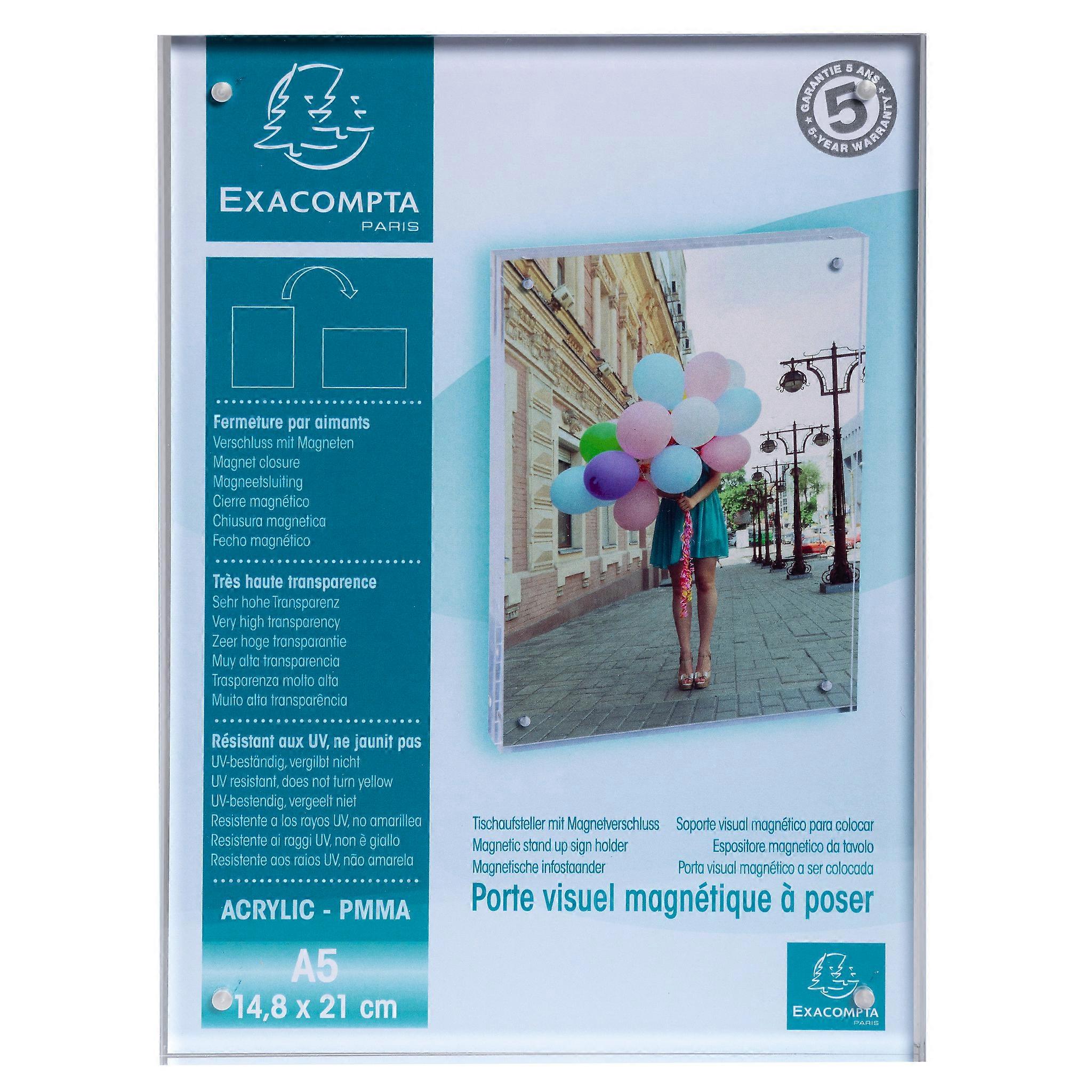 Exacompta 85458D 10x Soportes visuales cierre magnetico A5