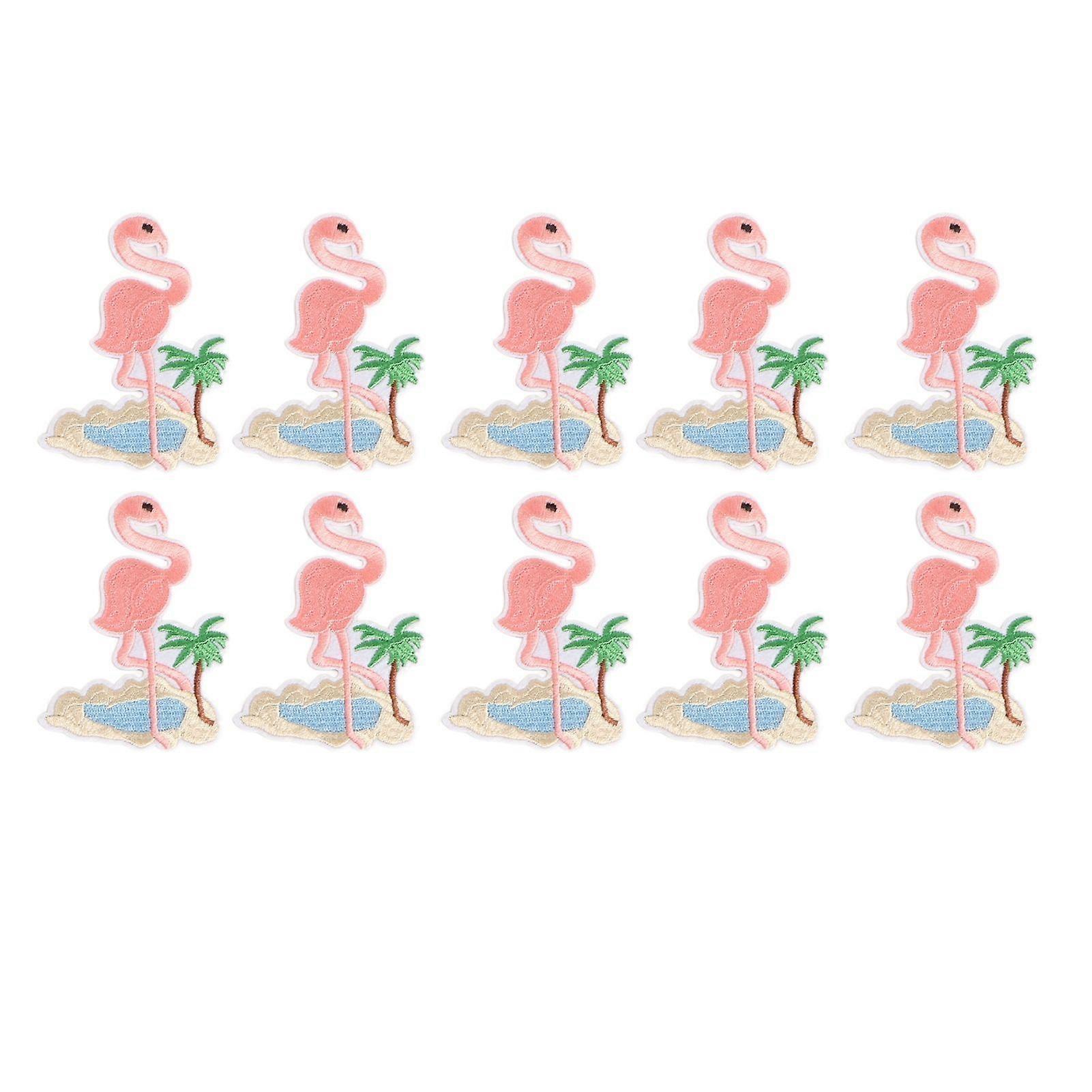 2025 Latest Model  Cloth Patch Iron On Sew On Cute Flamingo Pattern