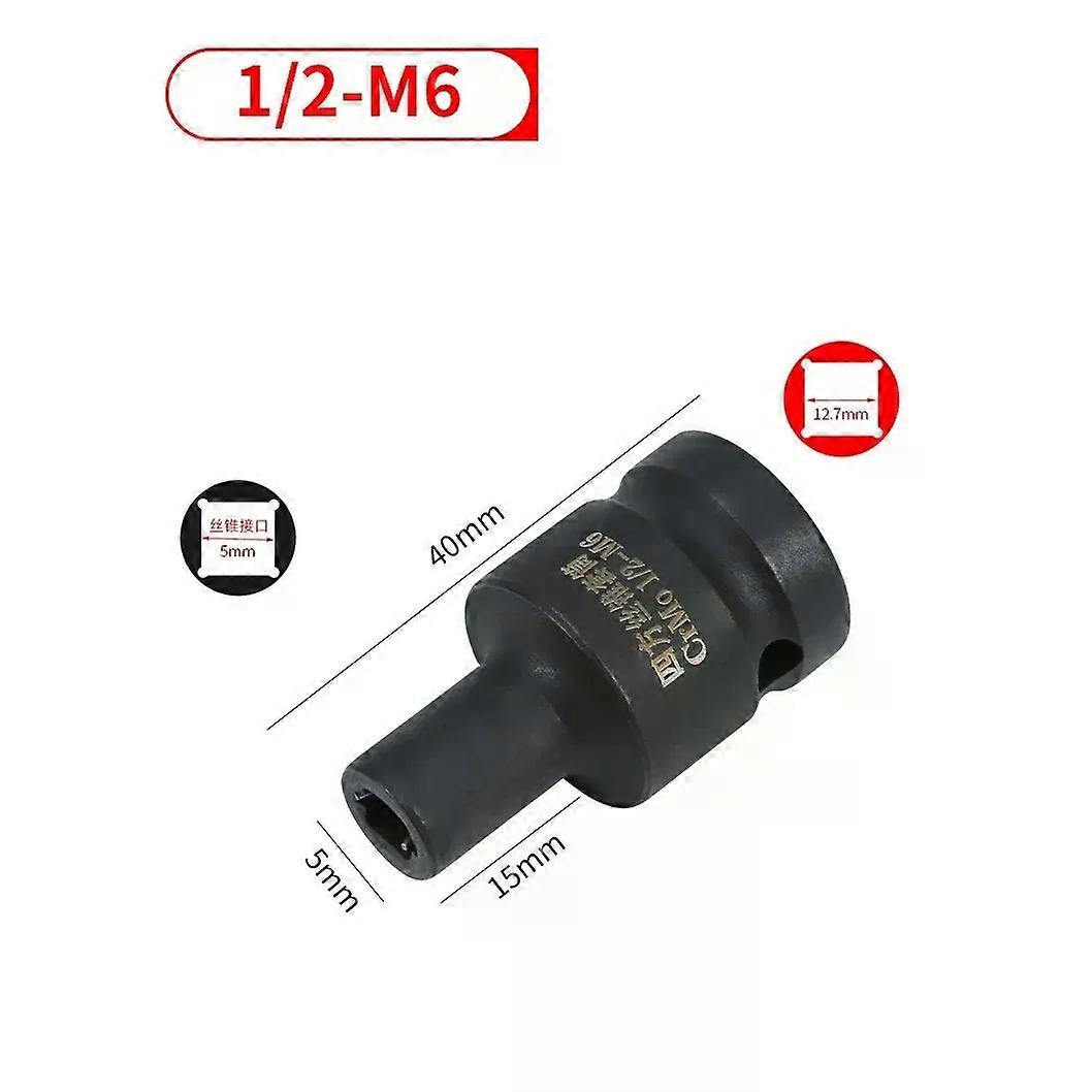 1pc Double Head Suqare Tap Socket 1/2inch Driver M6 To M24 Sockets For Pneumatic Ratchet Wrench Square Tap Socket 6mm-24mm Tool
