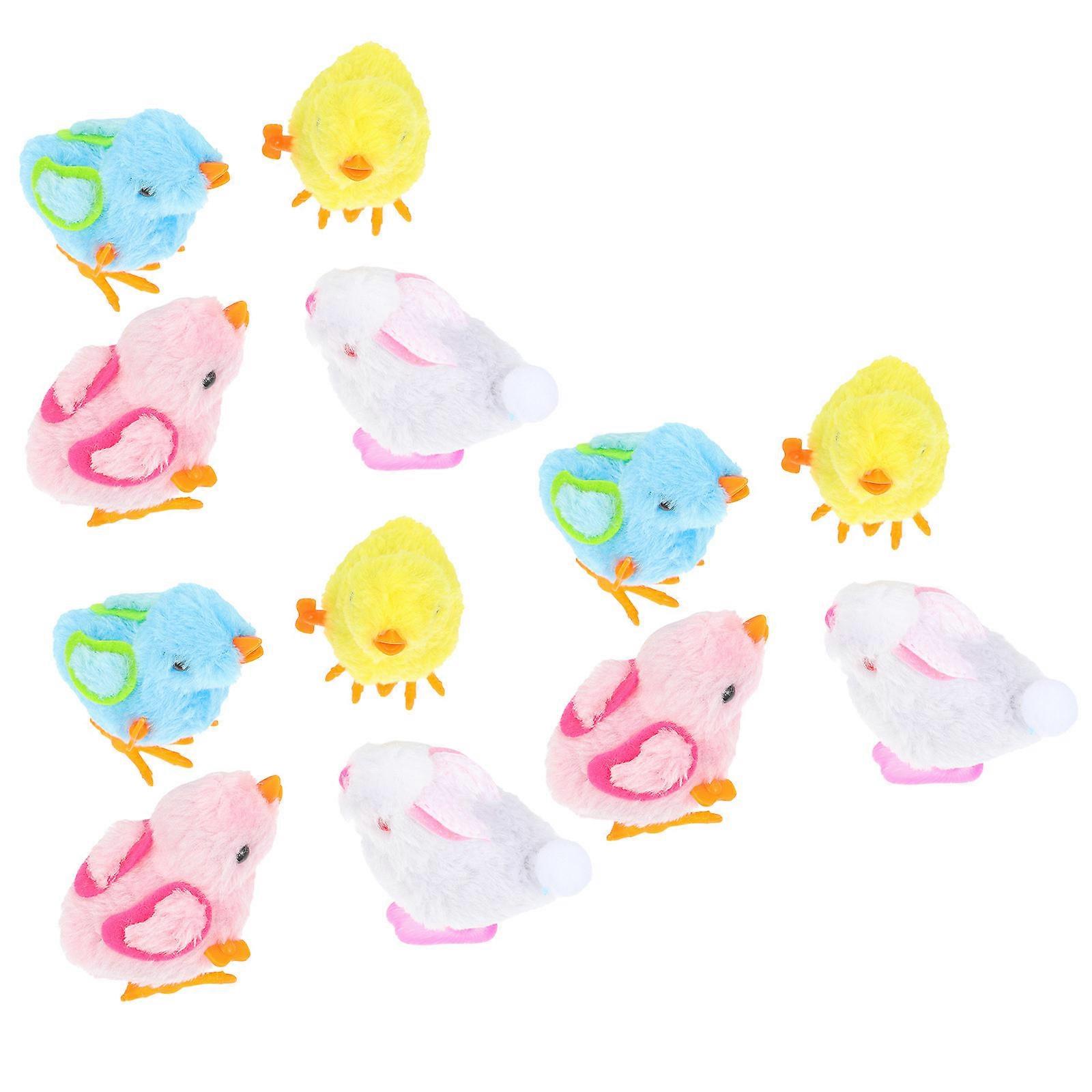 It looks like you're referring to a product listing for a set of **12pcs Wind Up Animal Cartoon Rabbit Chicken Clockwork Jumping Toys**. These types