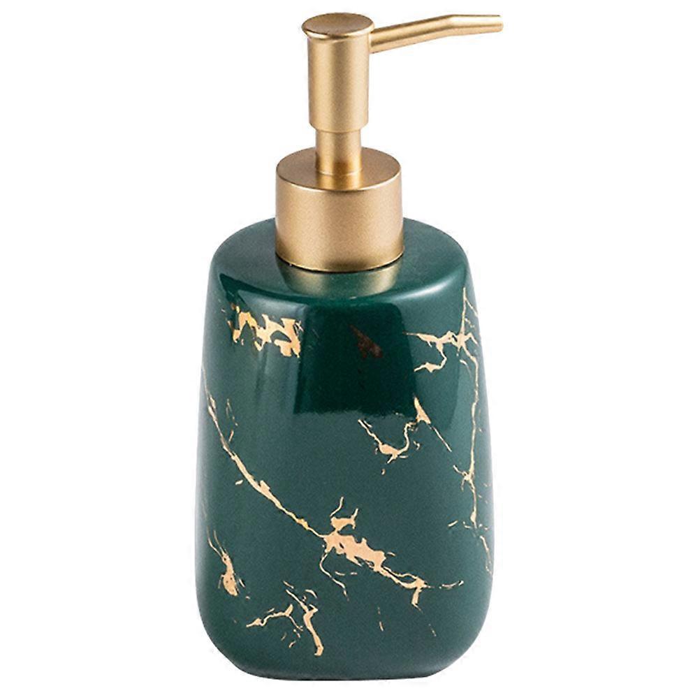 Hand Wash Dispenser Marble Pattern Ceramic Bathroom Accessory Anti-Rust Pump Technology 1Pcs