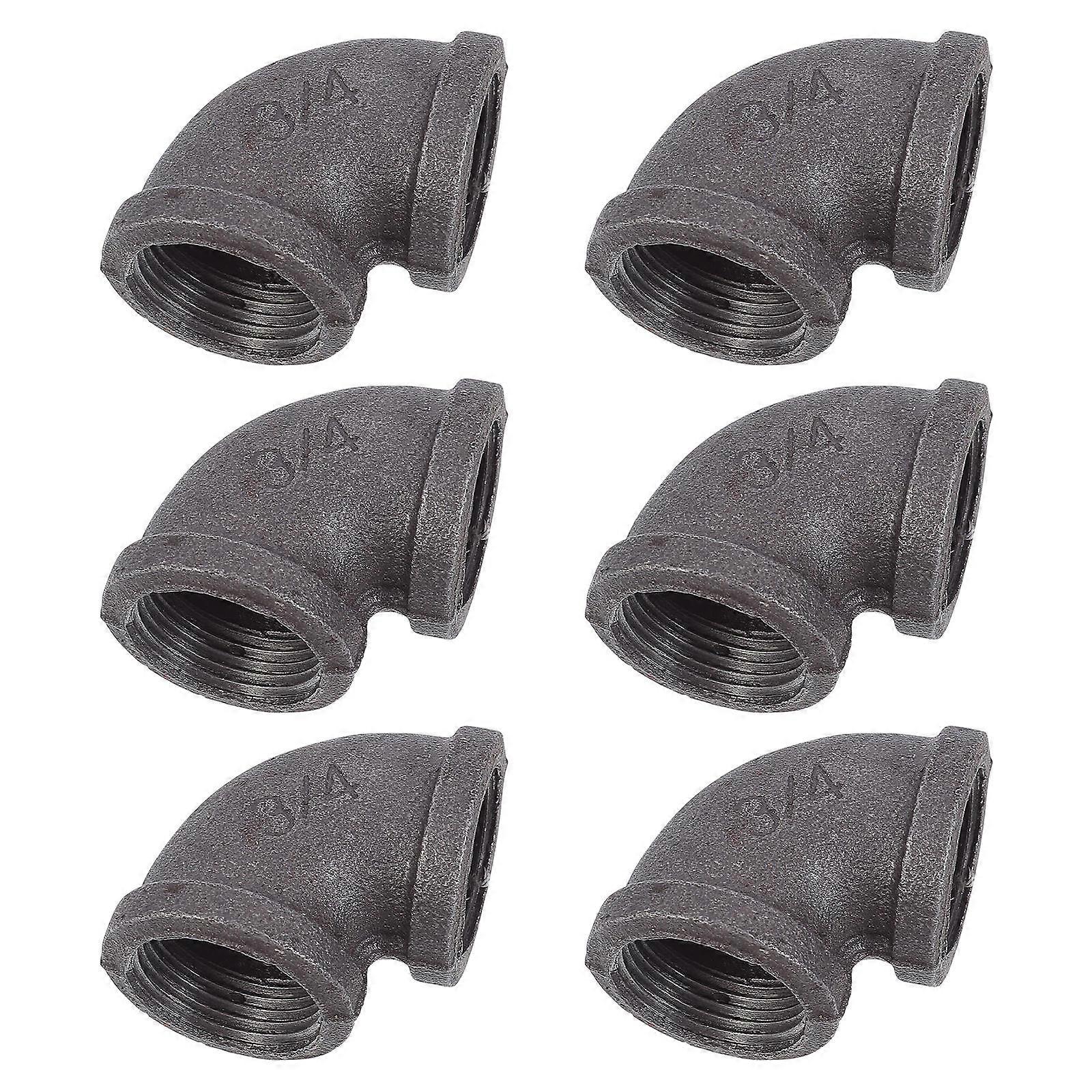 Water Pipe Fittings Elbow Coupling Durable 6Pcs