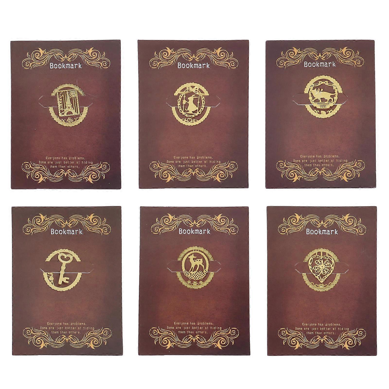 Elegant Metal Page Marker Golden Color For Birthday Present And Decoration 12Pcs