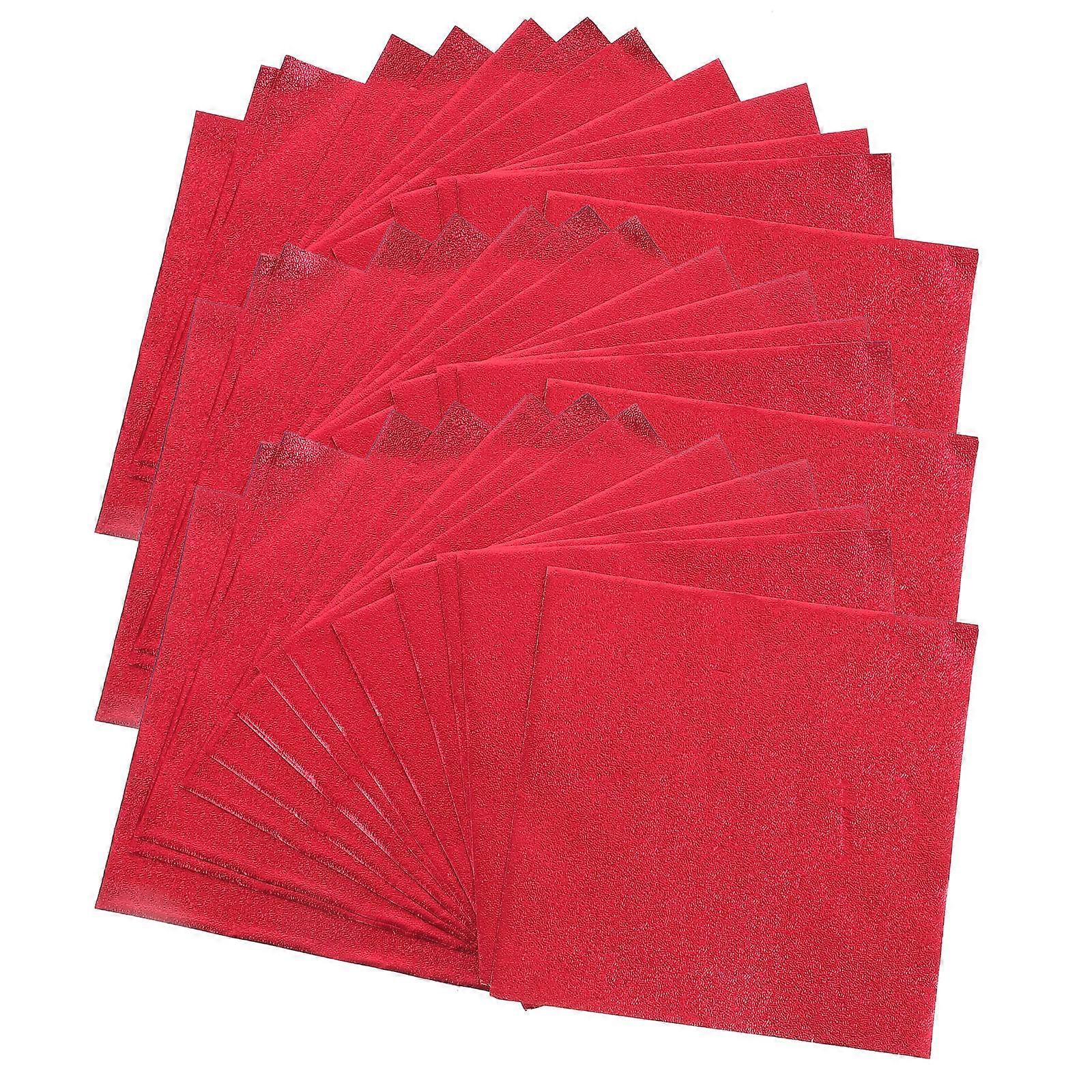 Packaging Papers Decorate Confectionery Daily Use Aluminium Foil 300Pcs 10x10cm Red