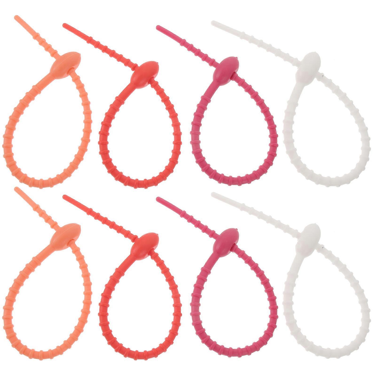Bread Clips Reusable Multi-Use Silicone Ties Snacks Self-Locking Fastening 10Pcs
