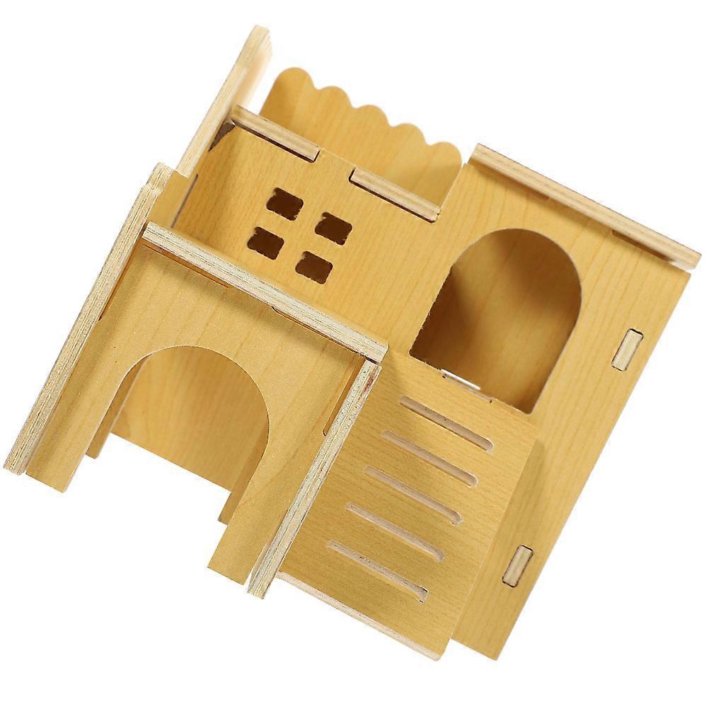 Hamster Hiding Exercising Nest Guinea Pig Hideout Small Pets Hideout Cage Pet Hideout Khaki 15.5X4.5cm Hiding 1 Set