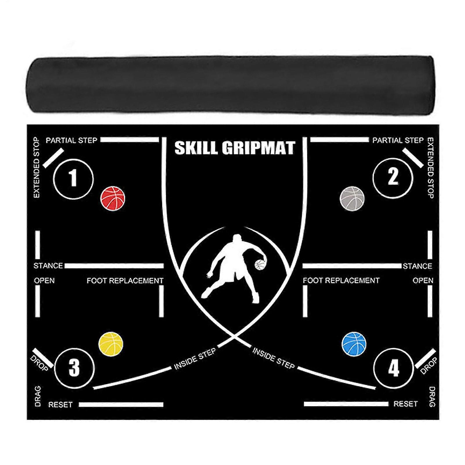 Basketball Training Mat with Non-Slip Surface for Footwork Drills and Quiet Indoor Practice