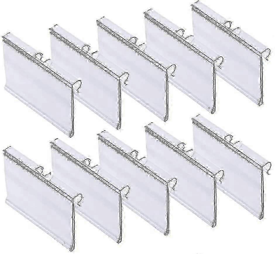 100pcs Clear Plastic Label Holder Price Tag Holder Plastic Label 8cm X 4.2cm