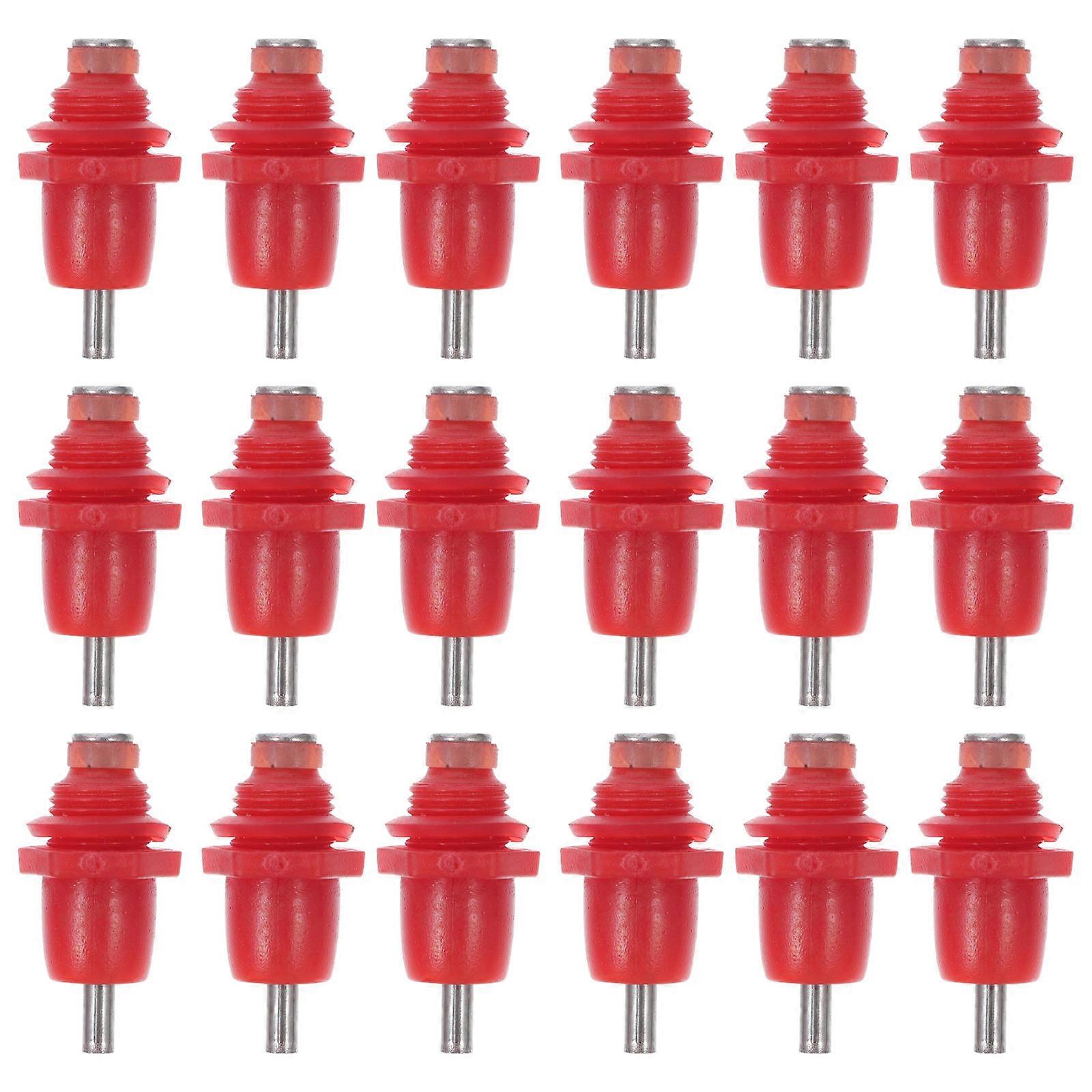 Chicken Water Nipple 20Pcs Red PVC Automatic Water-Saving Chicken Waterer for Home