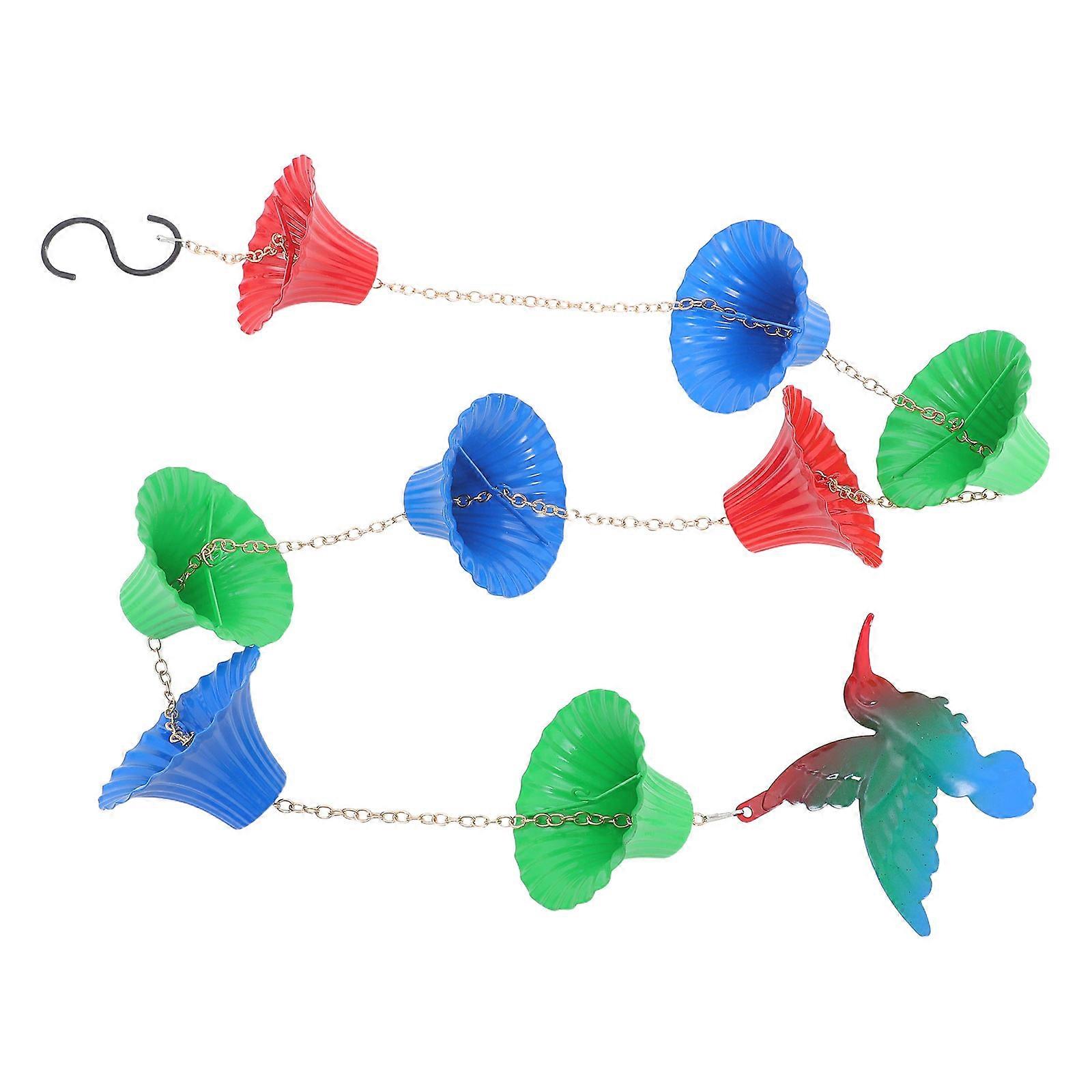 Rain Chain Replacement Downspout Flower Basket Rain Chain Water Guidance Garden Decoration Assorted Color 142.00X8.30X8.30CM 1Pack