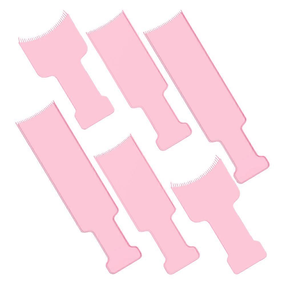 Durable 6pcs Flat Top Paddle Set for Hair Dyeing, Perming & Styling – Lightweight Ergonomic Coloring Accessories for Salon and Home Use