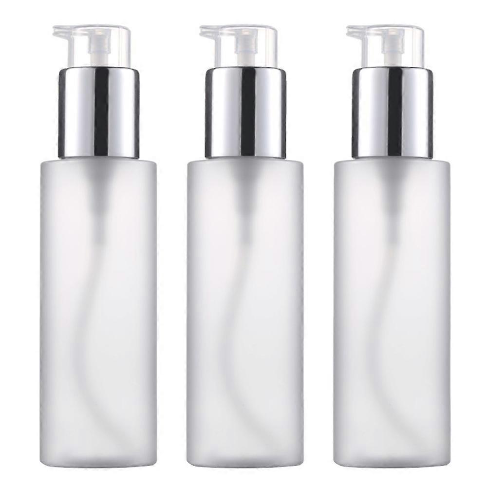 Travel Shampoo Bottle Empty Bottles For Liquid Portable Storage 100ml Silver 3Pcs