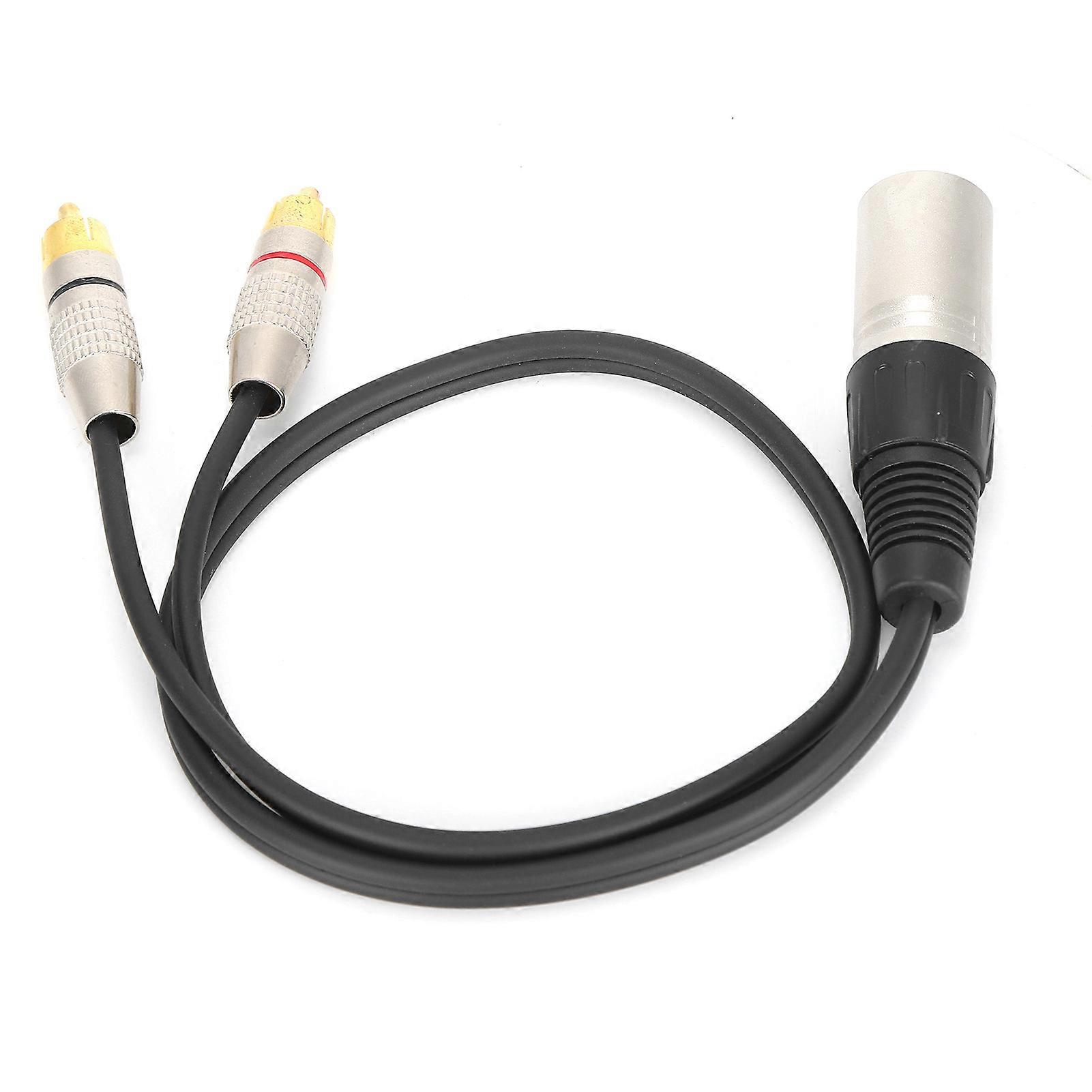 XLR Male to 2 RCA o Splitter Cable, RCA to XLR Adapter, Mixing Console Cable, Male Microphone, 3m