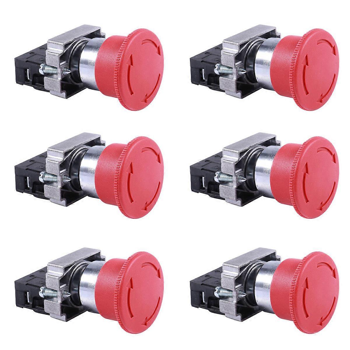 22mm NC Red Mushroom Emergency Stop Push Button Switch ZB2-BE102C