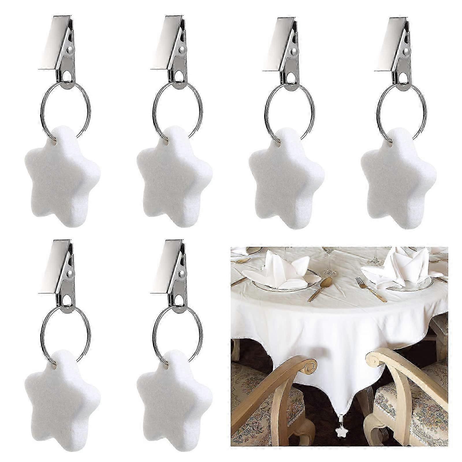 Tablecloth Weights Clips 6pcs Star