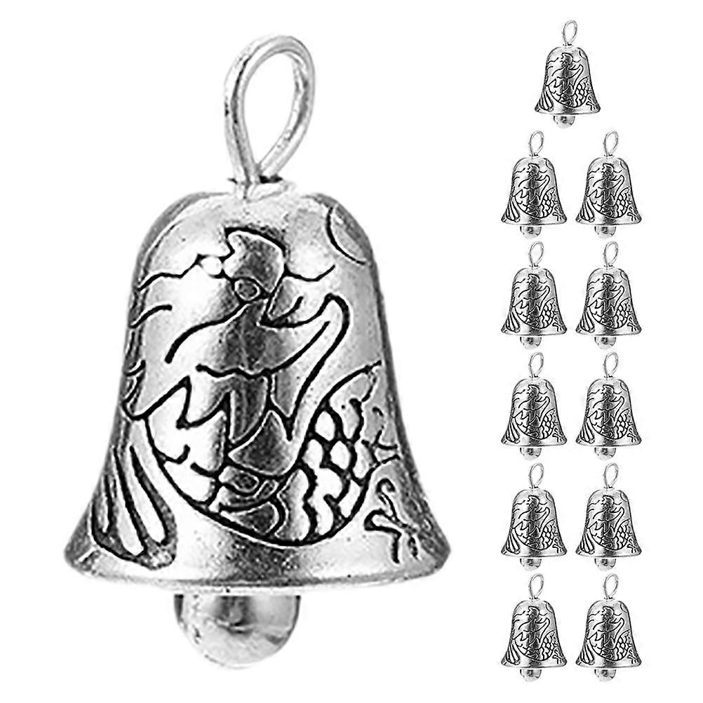 ミニベルオーナメント幼児用ミニチュアベルシルバー1.50X1.00X1.00CMチャーミングデザイン12個