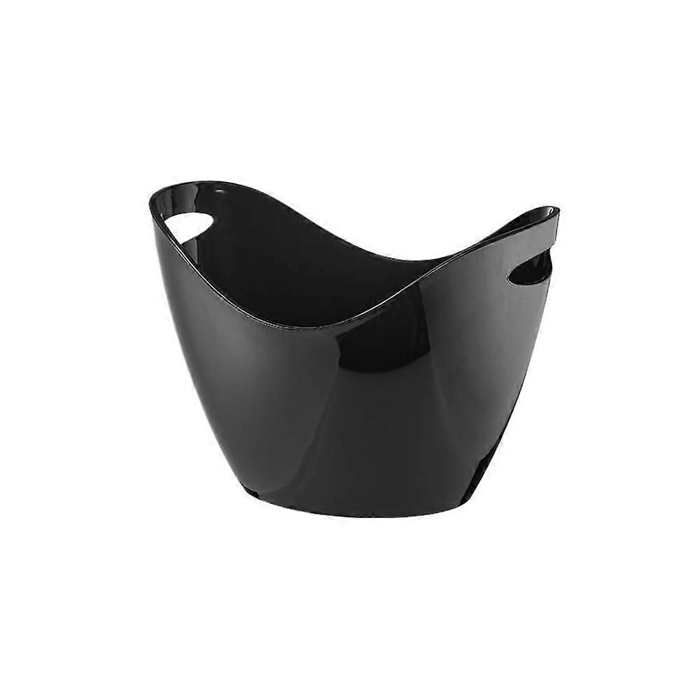 Ice bucket, acrylic ice bucket, large capacity, champagne bucket, bar ice pellet bucket, filled ice bucket (Black) Black