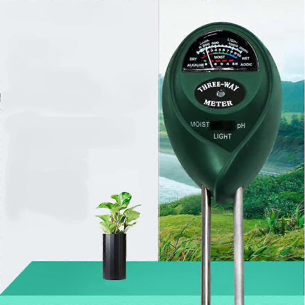 水分、光、pH 用の 3-in-1 土壌テスター - さまざまなガーデニングのニーズ、芝生、農場に適したガーデニングツールキット (グリーン)