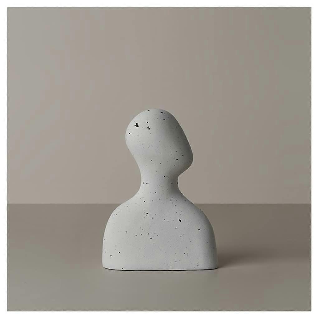 Decorative Bust Sculpture, Ceramic Kink Cracks, Home Decor for Shelves, Boho