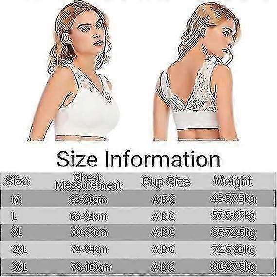 חזייה נגד נפילה בחזה, חזיות נולה נגד נפילה, חזיית ספורט למידות גדולות תחרה נושמת ללא ברזלים נגד נפילה