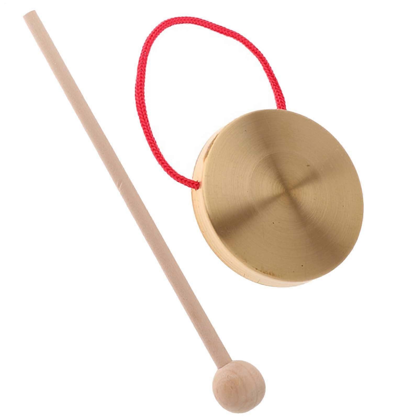 Schlaggong Percussion Instrument Kids Generic Gong with Beater 10cm/4' Gong Percussion Instrument Decorative Copper Gong for Home Office