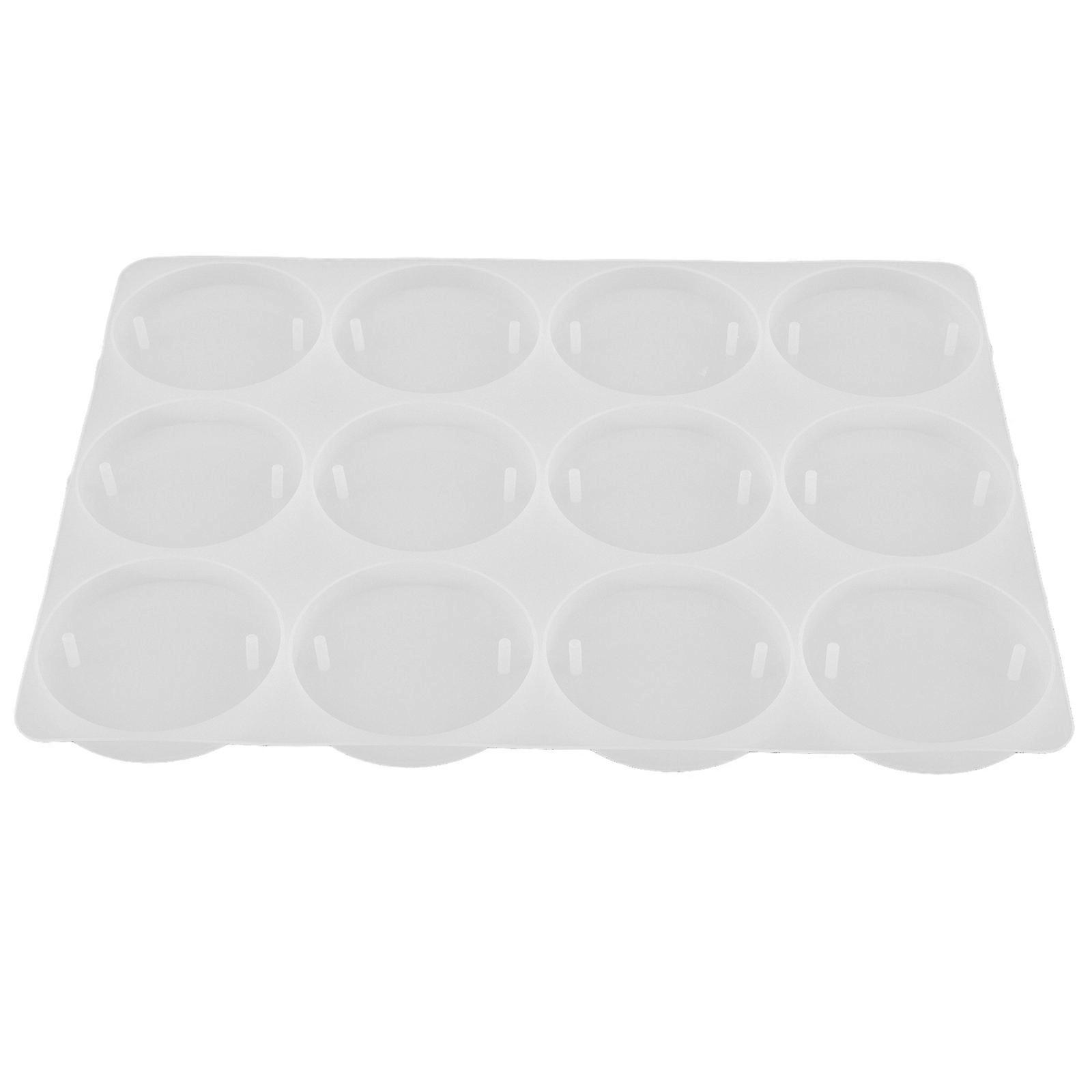 It sounds like you're describing a **reusable DIY silicone mold** product, specifically a **round plaque mold** used for **epoxy resin crafting**.