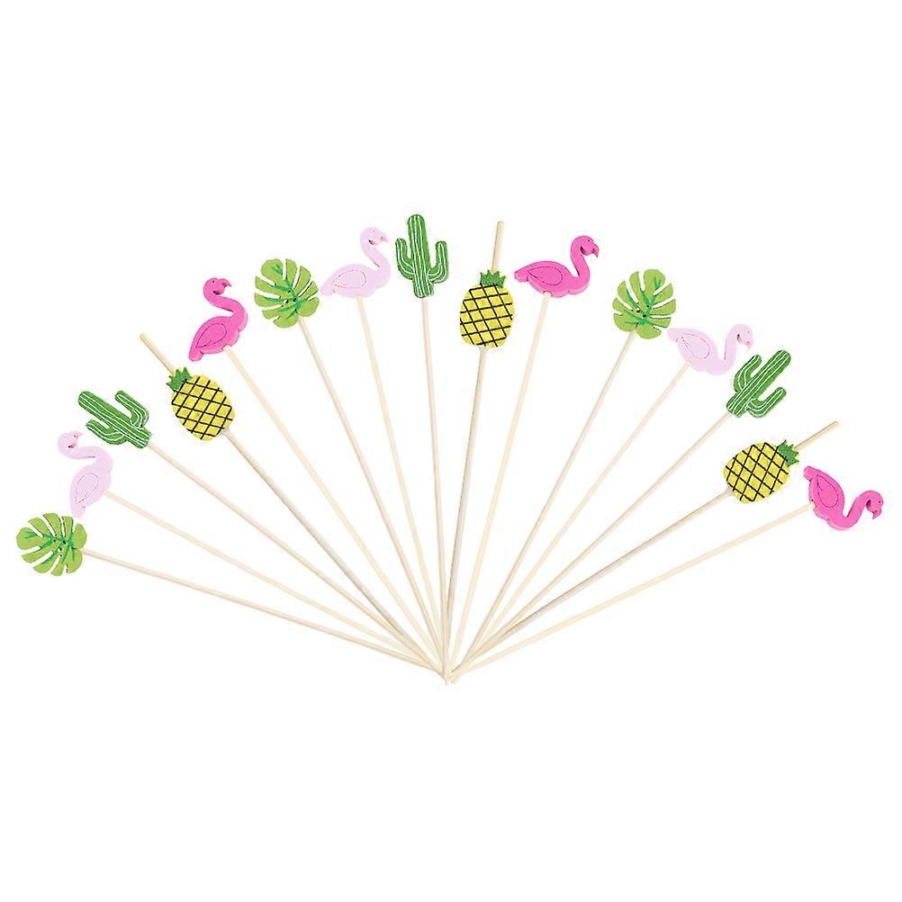Skewers Wood Hawaiian Skewers Diy Enthusiasts 12x2x0.5cm 100Set