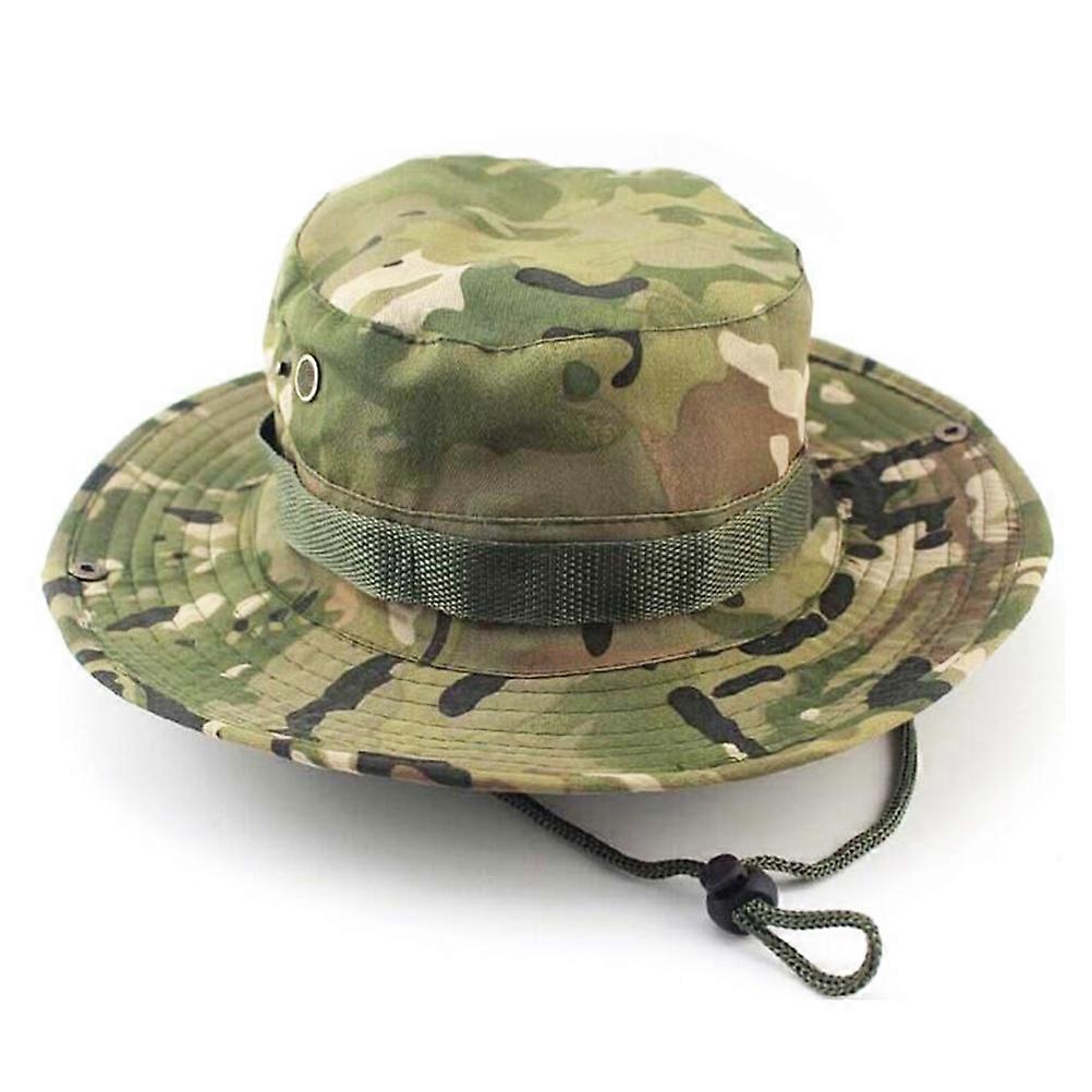 Camouflage Boonie Hat Wide Brim Waterproof Hat UV Protection Snap Button Conversion 1Pcs
