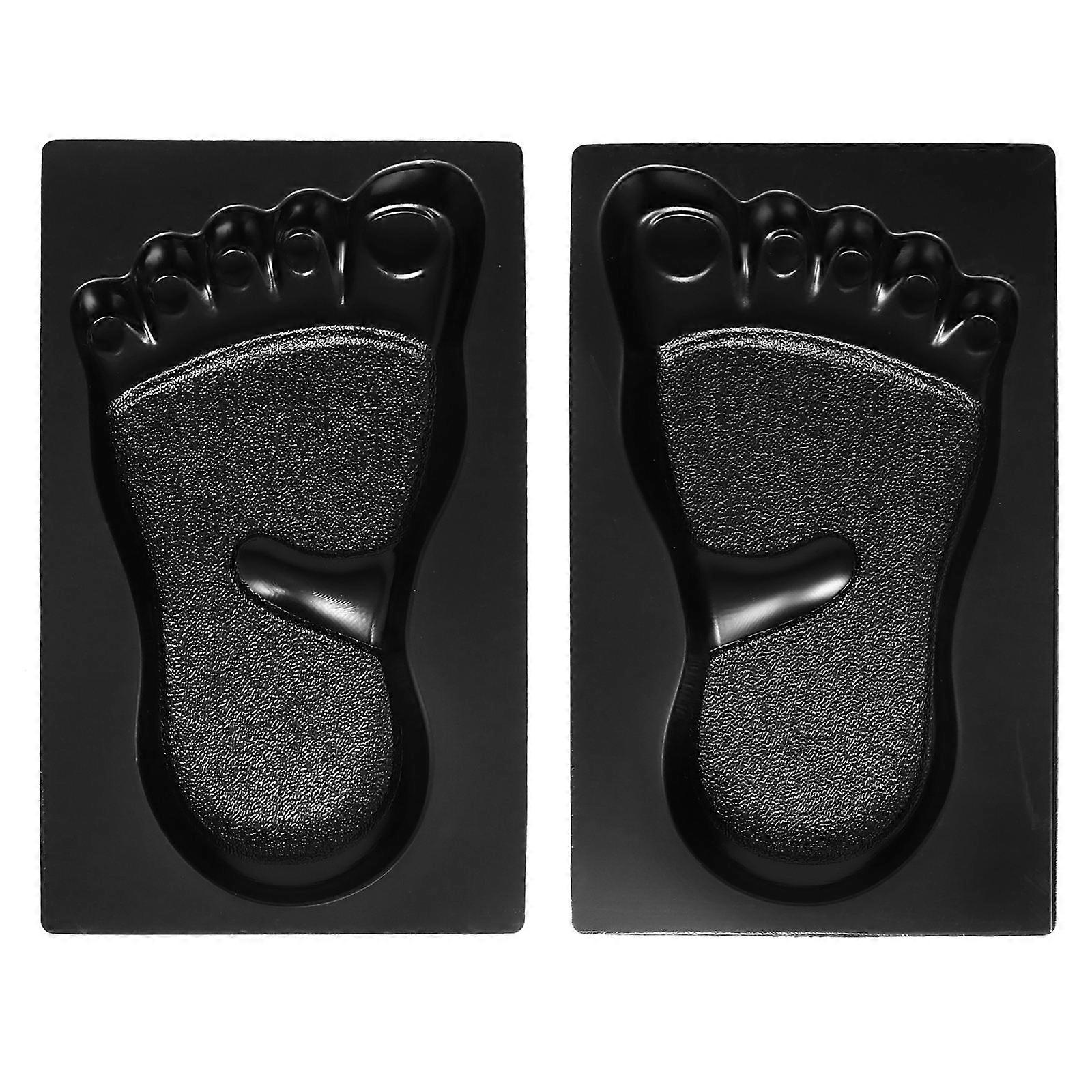 DIY Pavement Mold for Garden Use Easy to Apply with Cement and Concrete Black Plastic 2 Pcs