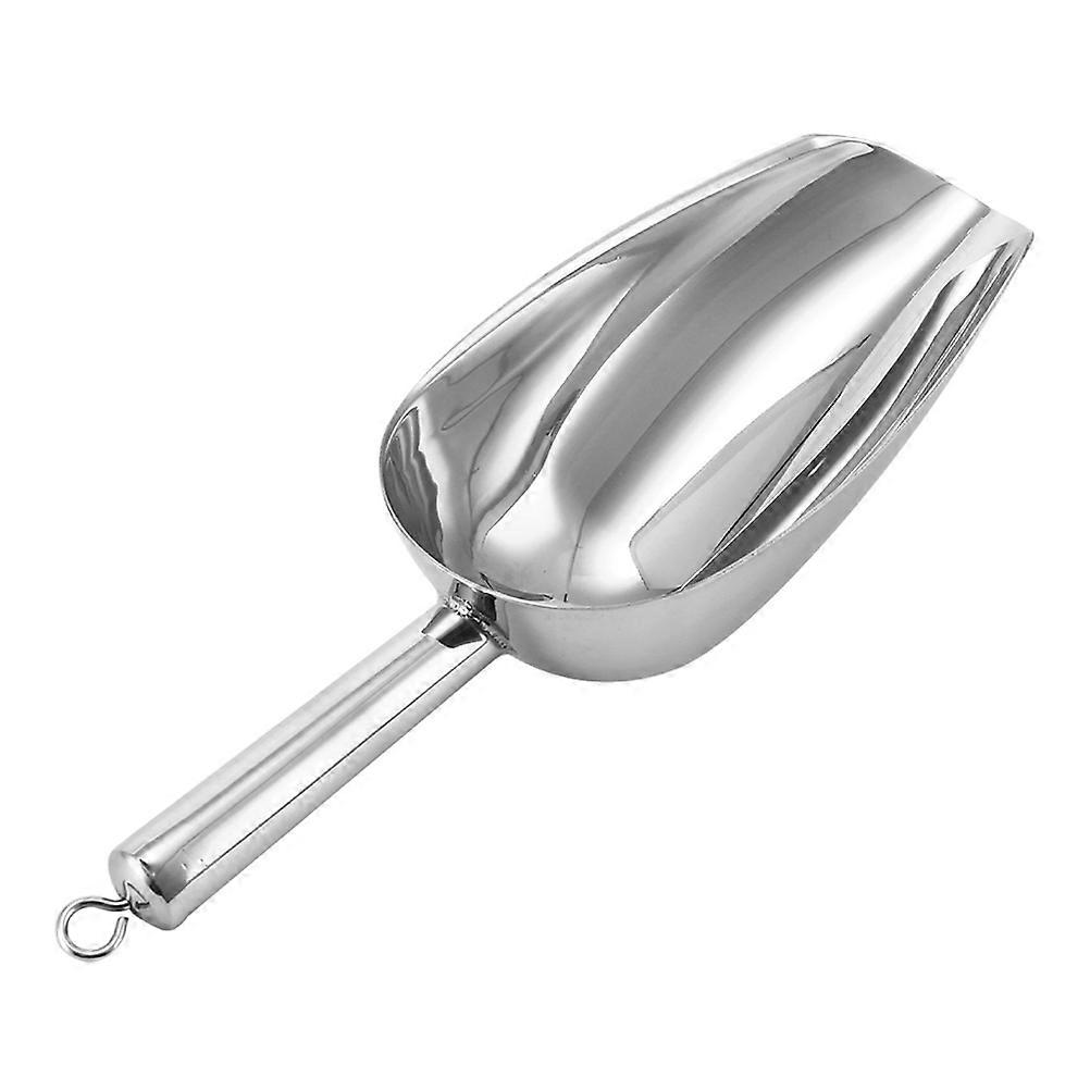 Stainless Steel Ice Scoop with Ergonomic Handle   Multipurpose Kitchen Scooper for Ice Cubes, Coffee Beans, Flour, Nuts & Candy   Polished Surface