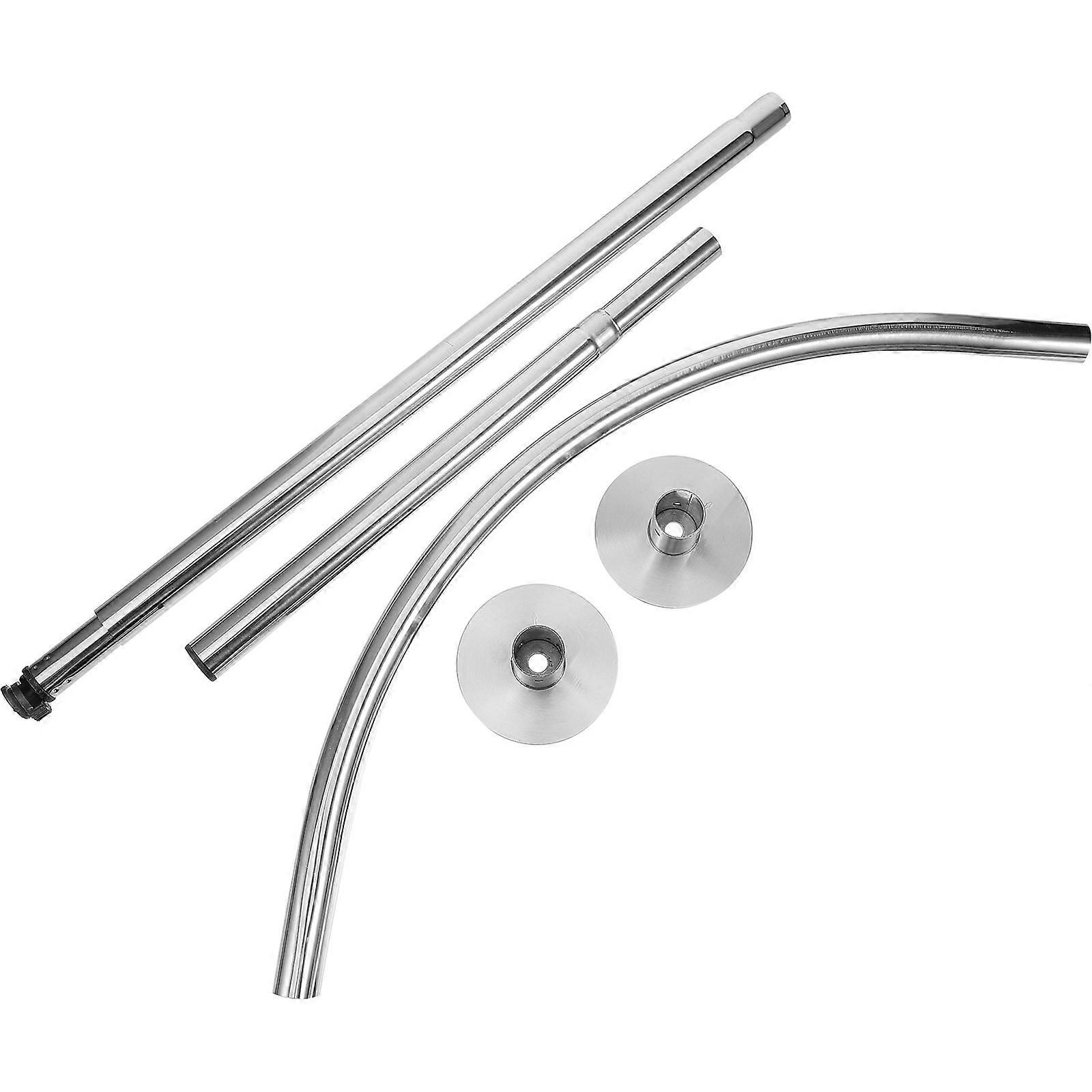 מוט וילון טלסקופי מתכת מוט להרחבה קיר הרכבה בגדים ייבוש כסף 90.00X70.00X9.00 ס"מ 1 יחידות