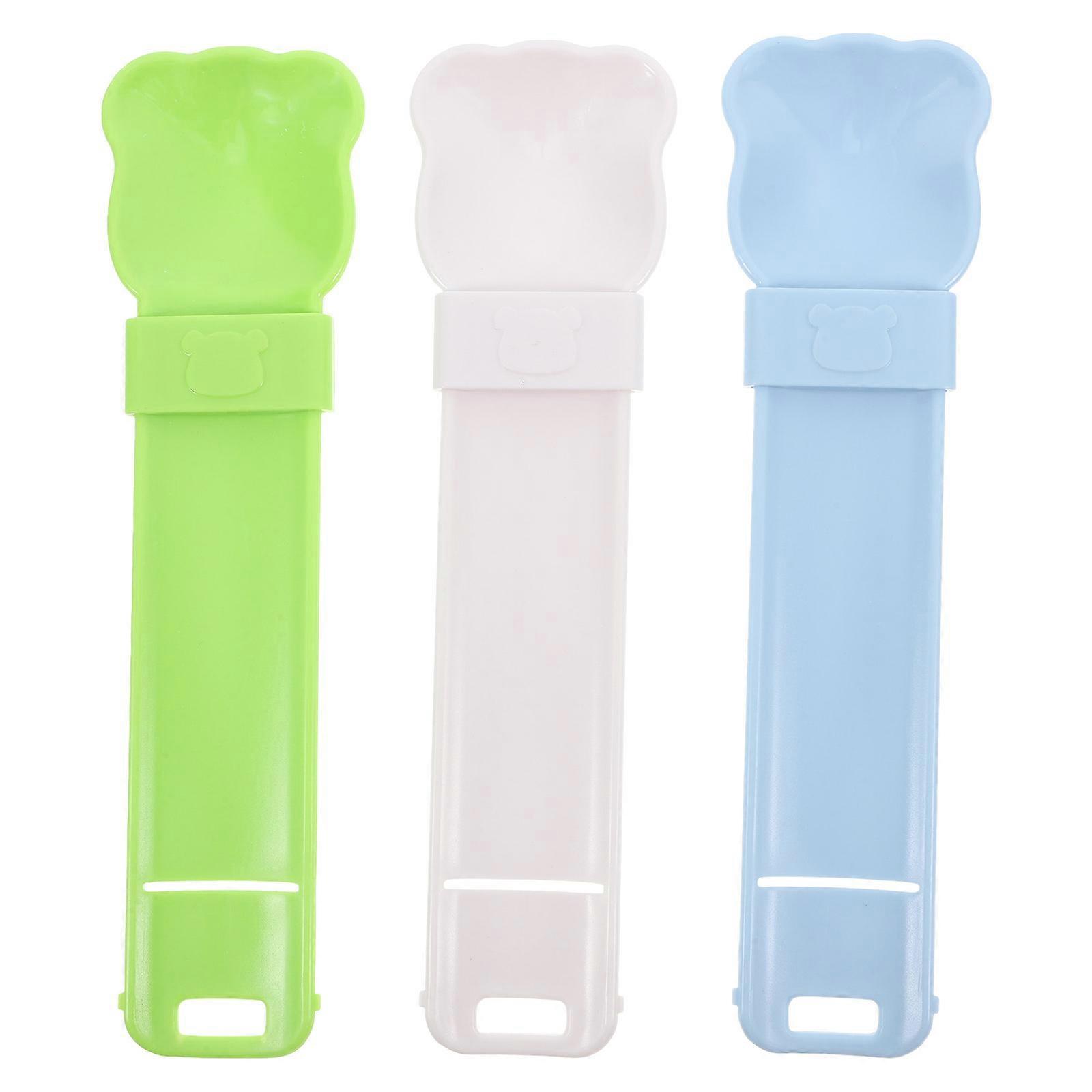 Multifunctional Strips Feeder Spoon Cat Treat Squeeze Feeding 3Pcs