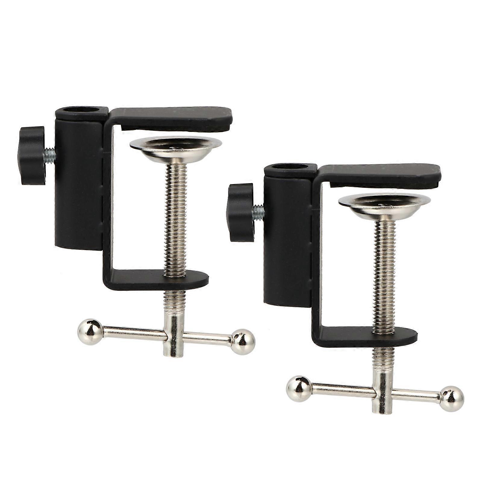 Adjustable Microphone Clamp for Scissor Arm Stand, Heavy Duty Desk Mount Holder for Live Streaming, Recording, and Public Events, Fits Thick Desktops