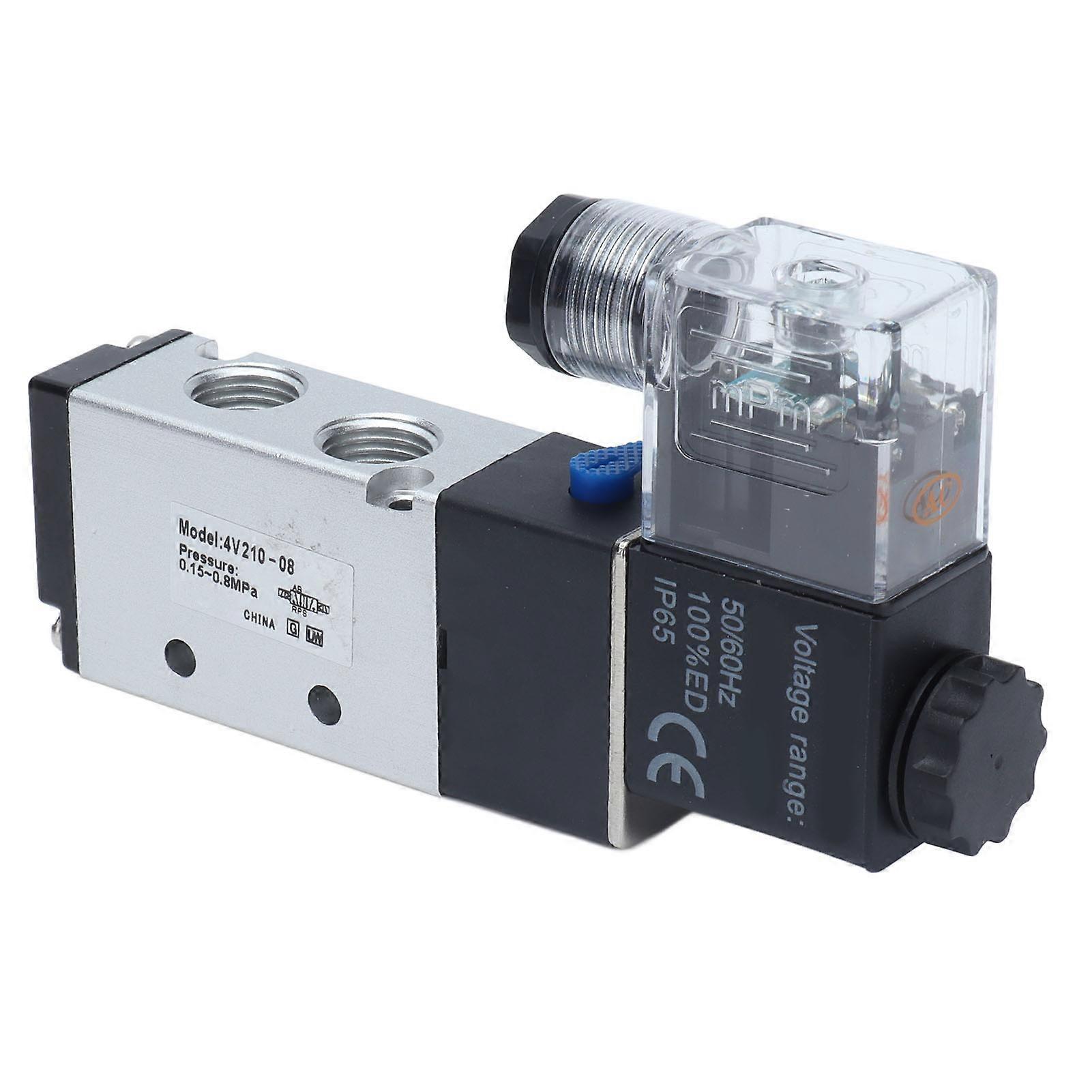 4V210‑08 Electric Sole Normal 2 Position 5 Ways Air Compressed Drain Valve for Automatic Workshop